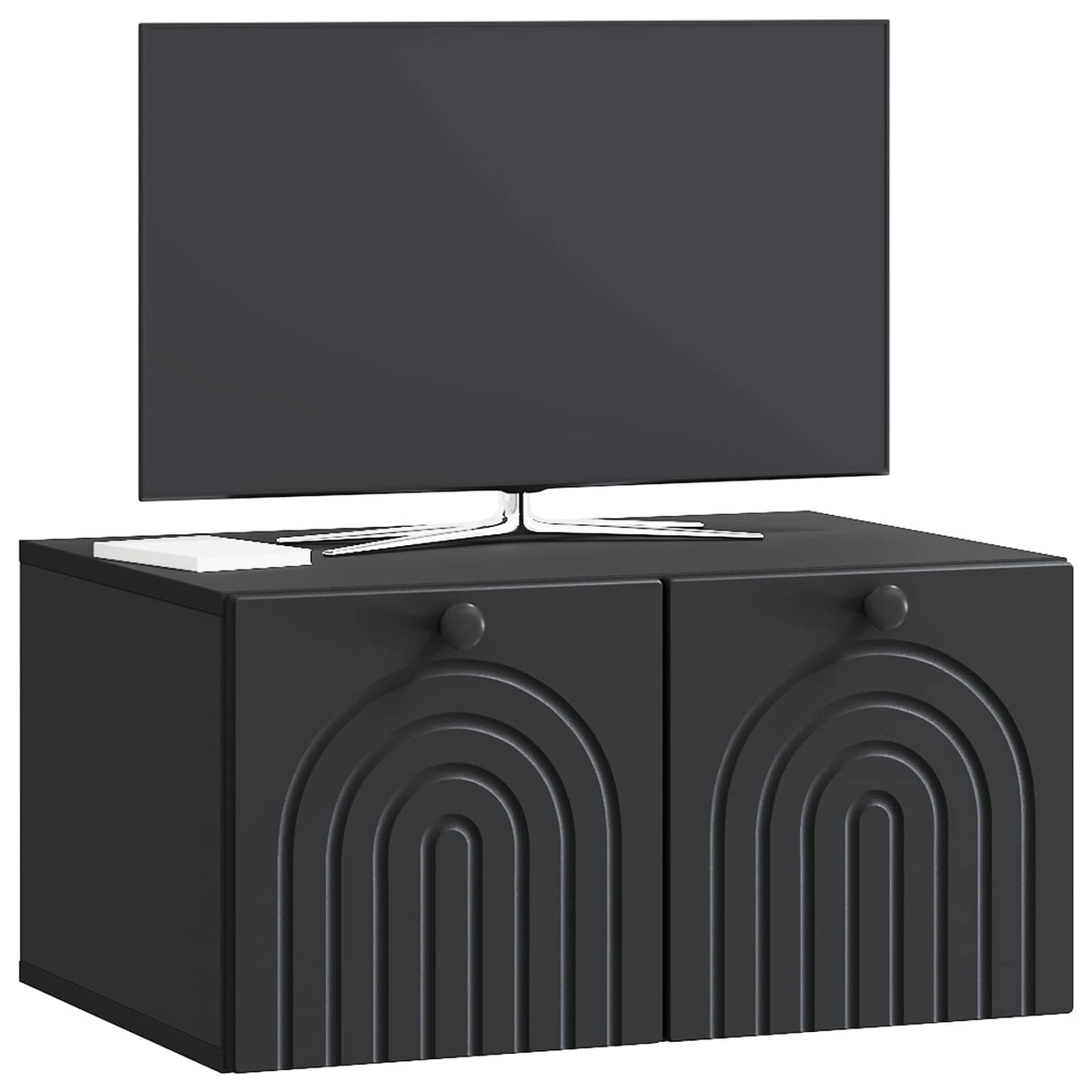 Wandmontierter TV-Schrank Schwarz 59,5 x 41 x 30 cm