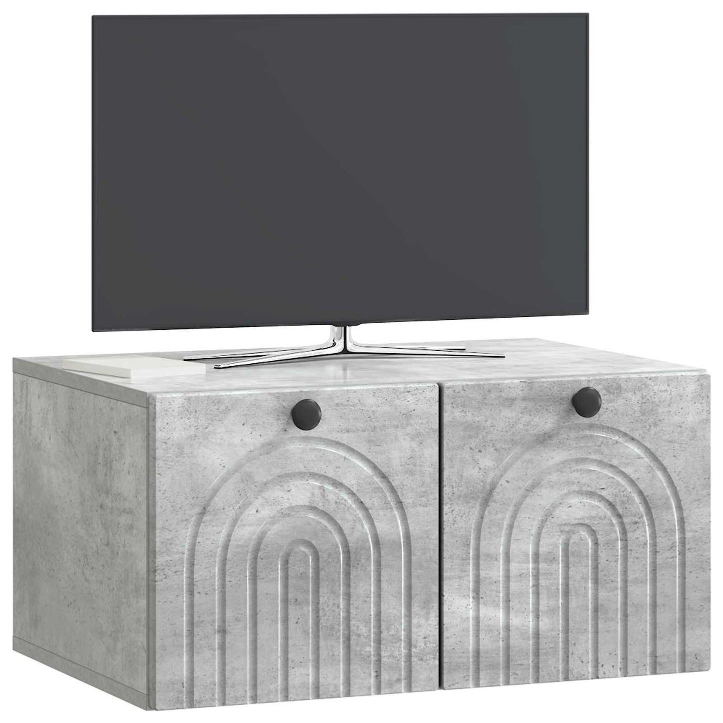 Wandmontierter TV-Schrank Betongrau 59,5 x 41 x 30 cm