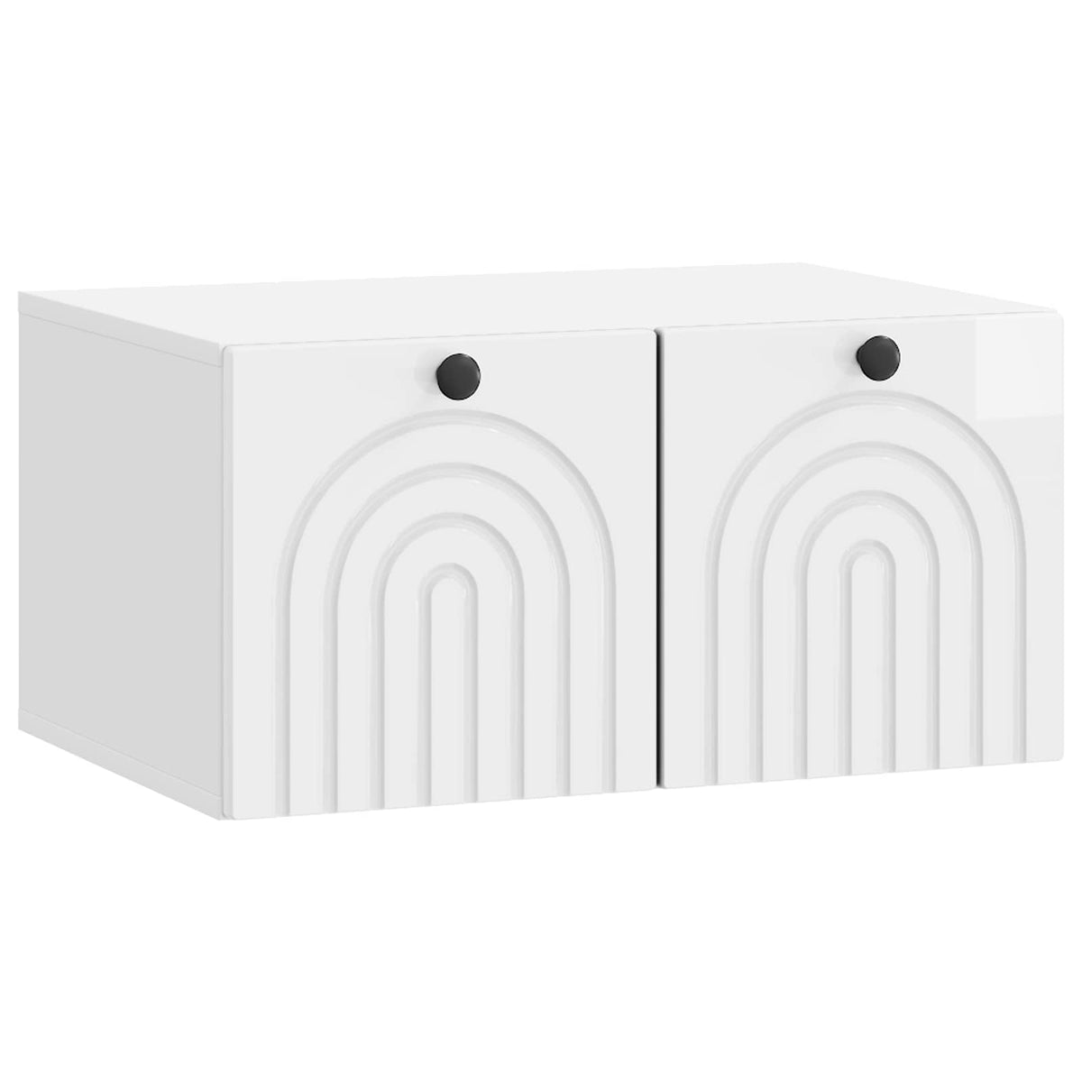 Wandmontierter TV-Schrank Hochglanz Weiß 59,5 x 41 x 30 cm