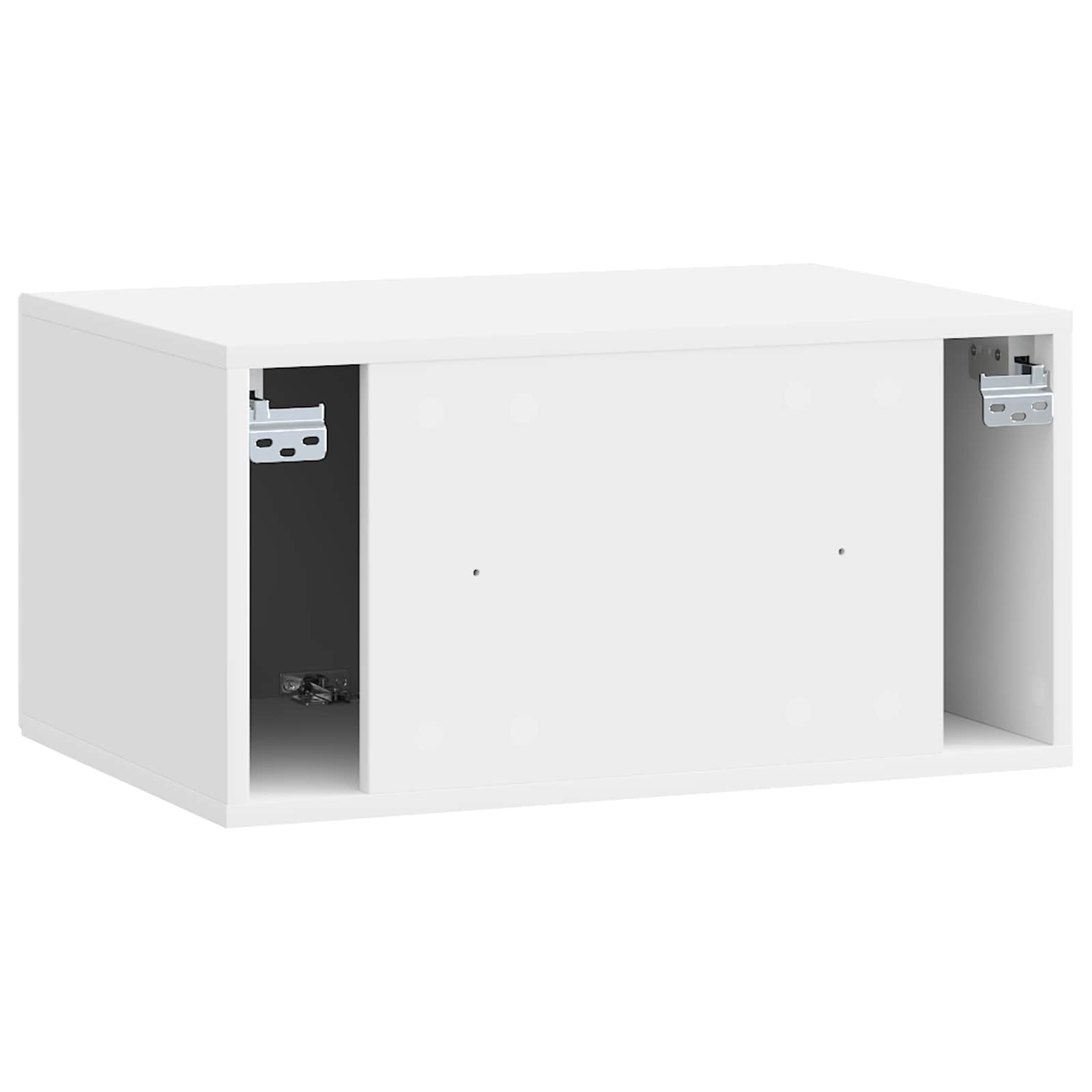 Wandmontierter TV-Schrank Hochglanz Weiß 59,5 x 41 x 30 cm