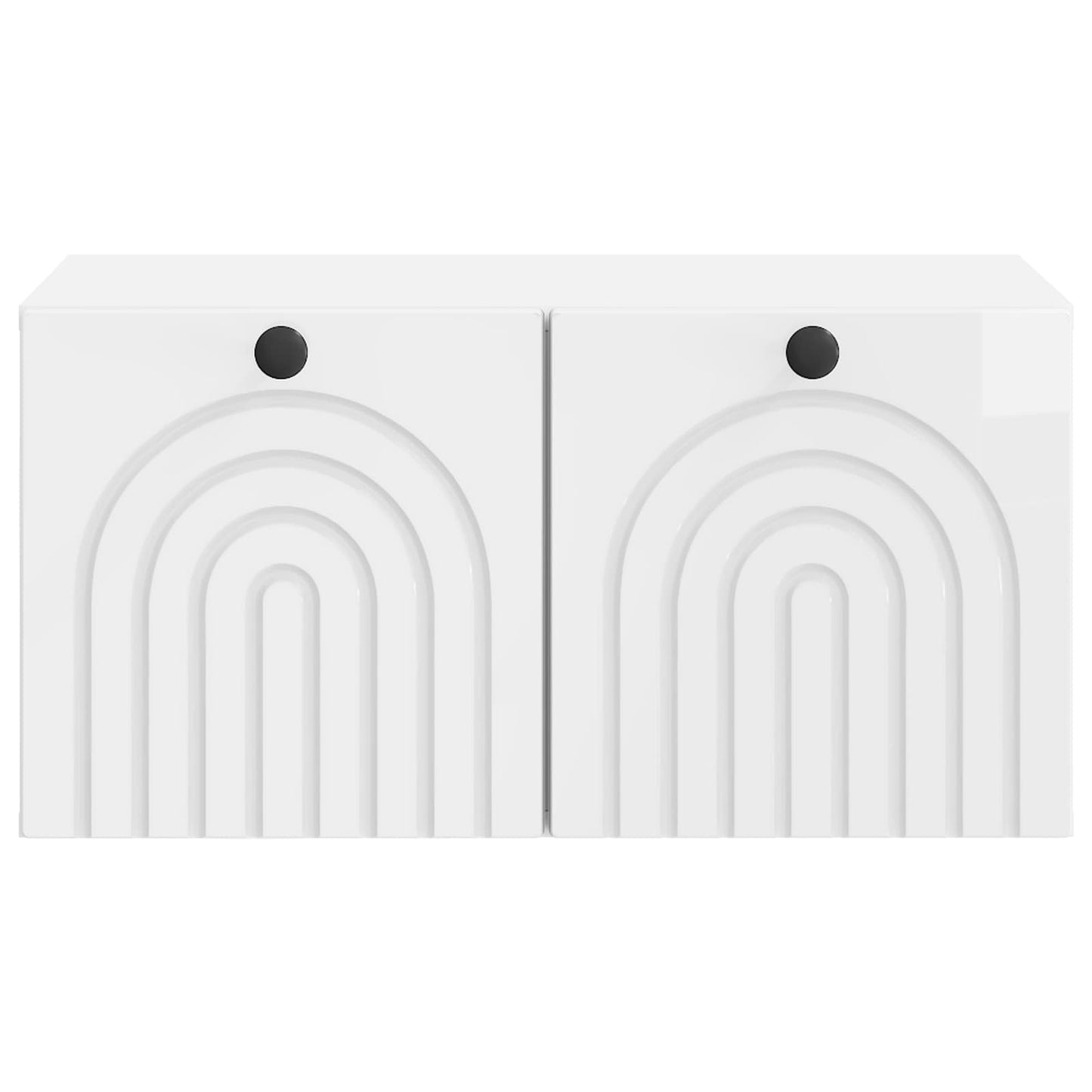 Wandmontierter TV-Schrank Hochglanz Weiß 59,5 x 41 x 30 cm