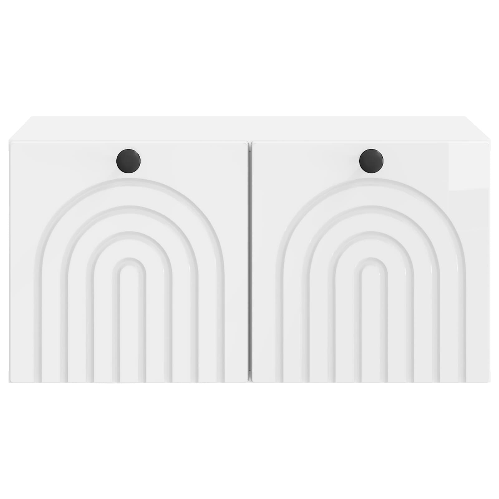 Wandmontierter TV-Schrank Hochglanz Weiß 59,5 x 41 x 30 cm