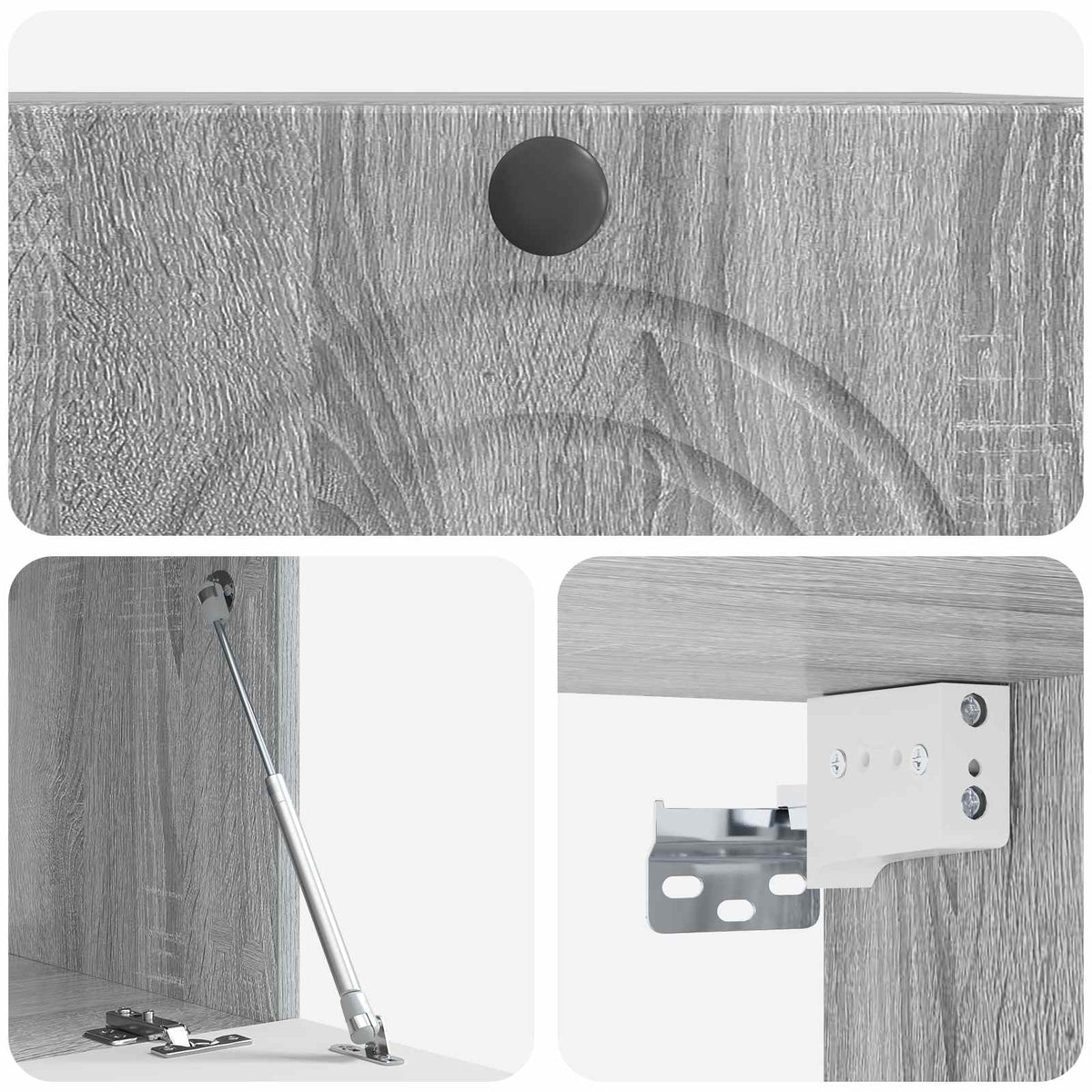 Wandmontierter TV-Schrank Graues Sonoma 59,5 x 41 x 30 cm