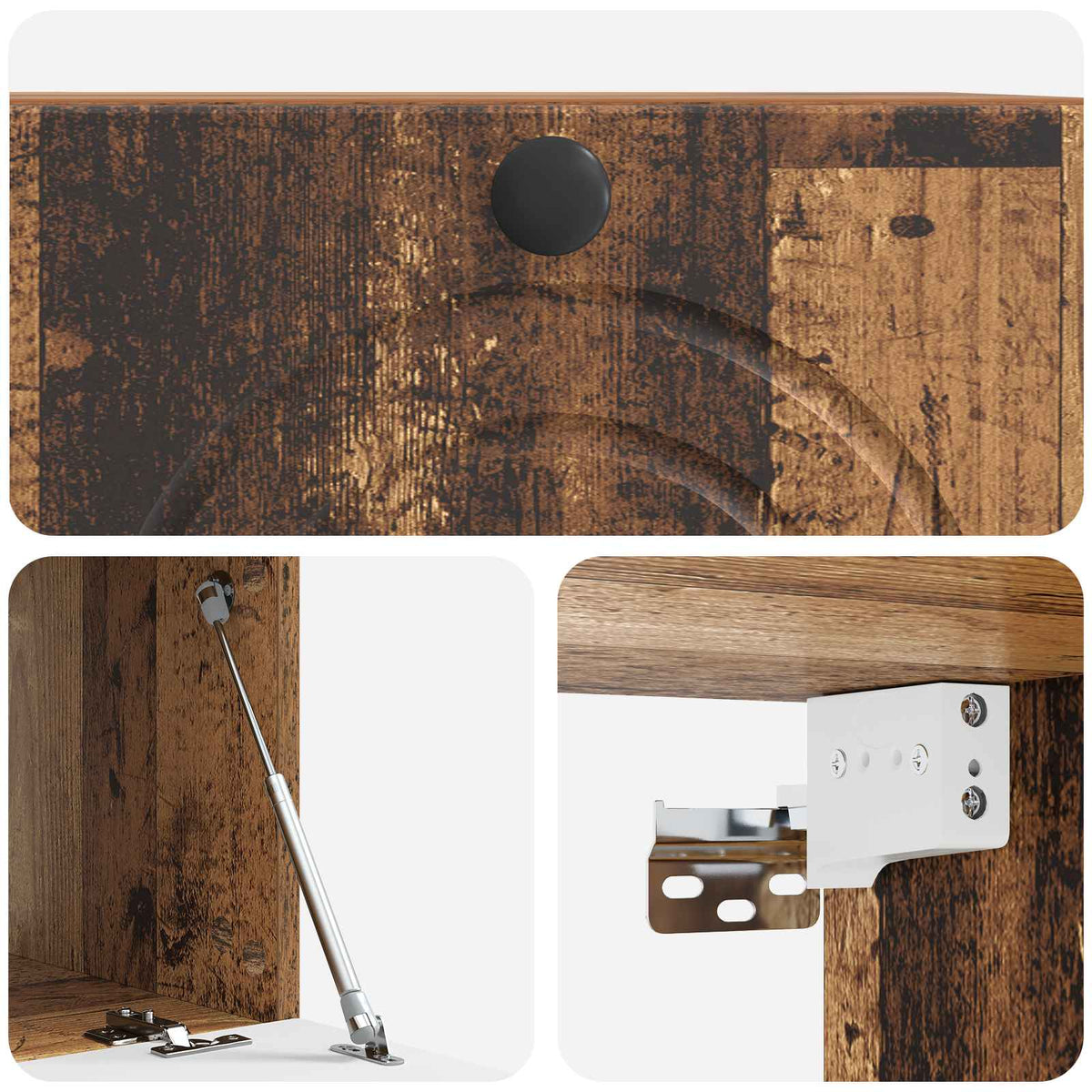 Wandmontierter TV-Schrank Altholz 59,5 x 41 x 30 cm