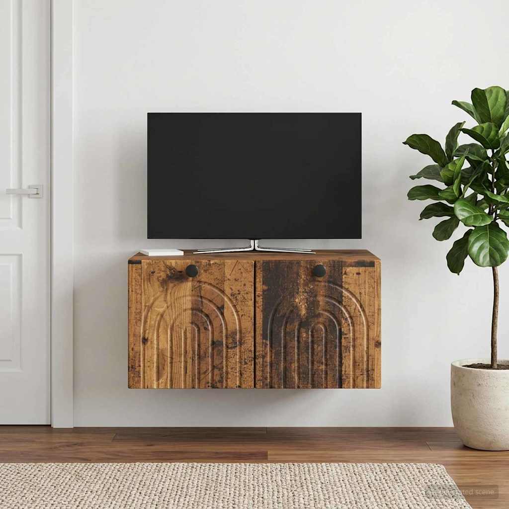Wandmontierter TV-Schrank Altholz 59,5 x 41 x 30 cm
