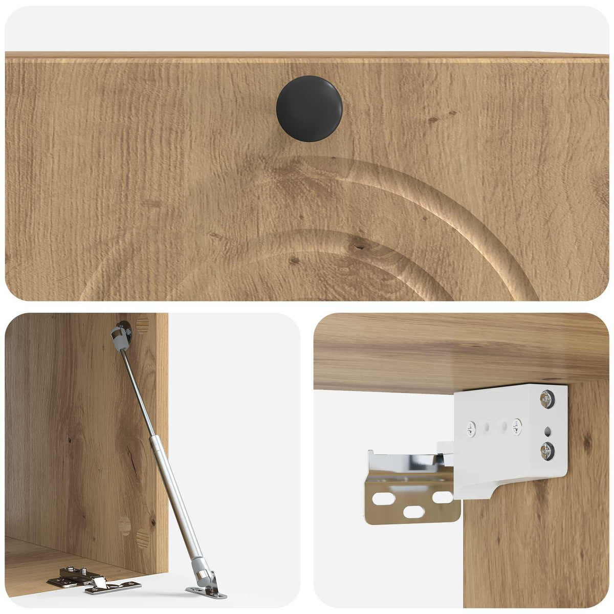 Wandmontierter TV-Schrank 59,5 x 41 x 30 cm Artisan-Eiche