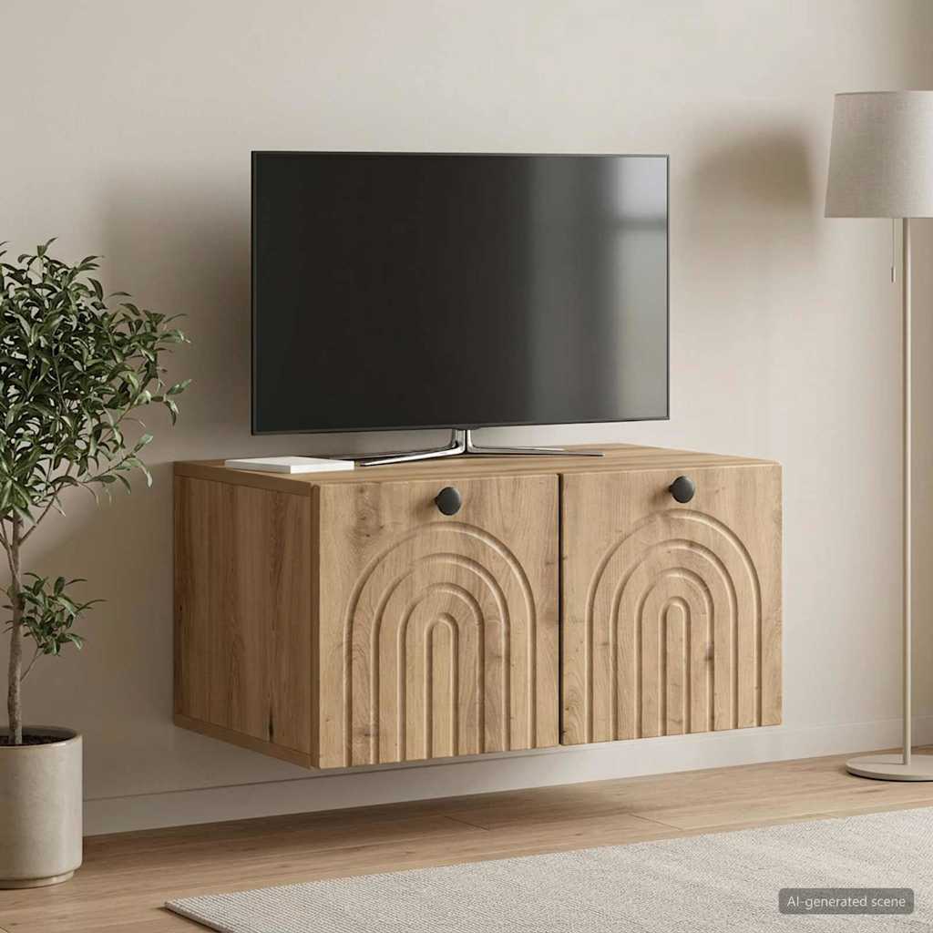 Wandmontierter TV-Schrank 59,5 x 41 x 30 cm Artisan-Eiche