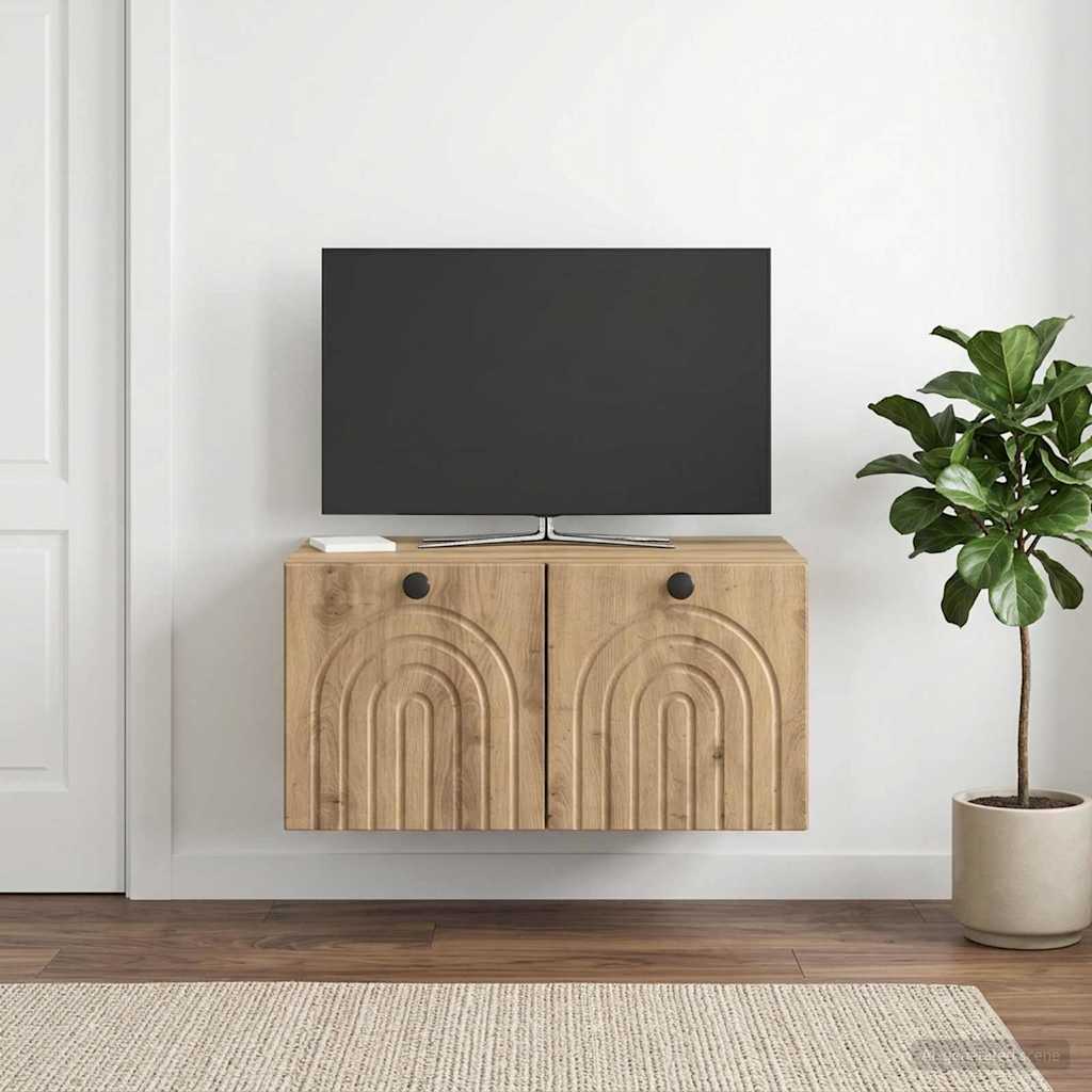 Wandmontierter TV-Schrank 59,5 x 41 x 30 cm Artisan-Eiche