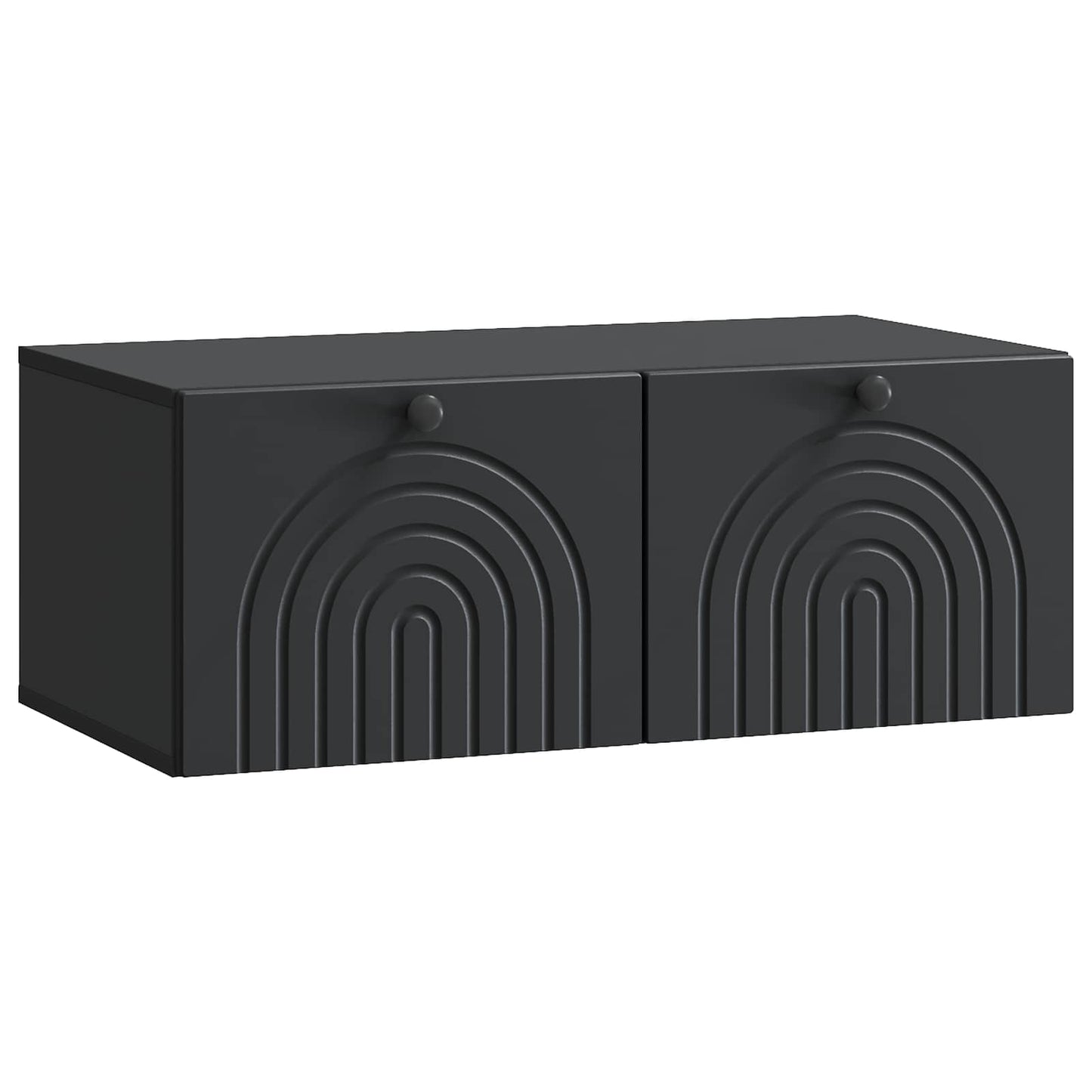 Wandmontierter TV-Schrank Schwarz 78,5 x 41 x 30 cm