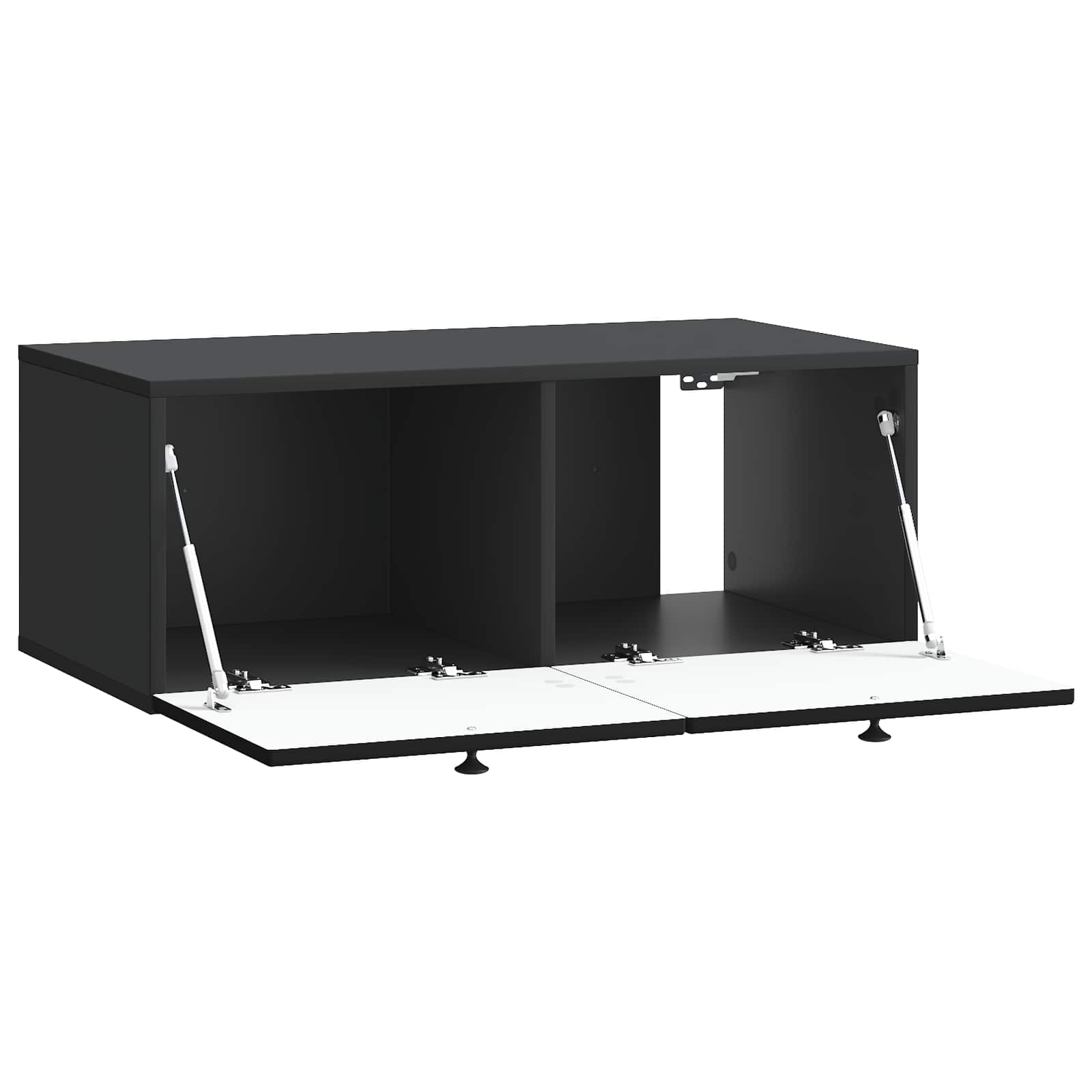 Wandmontierter TV-Schrank Schwarz 78,5 x 41 x 30 cm