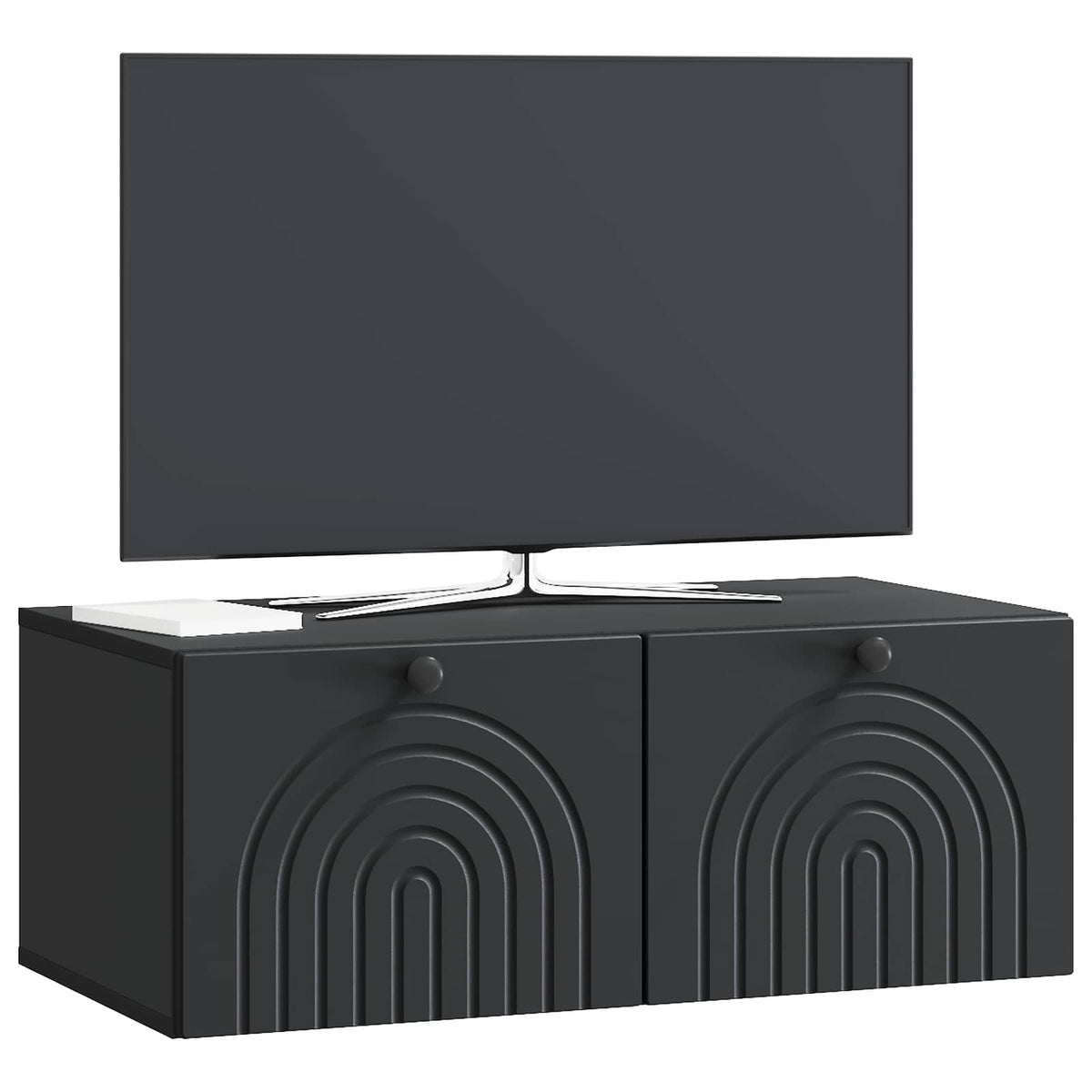 Wandmontierter TV-Schrank Schwarz 78,5 x 41 x 30 cm