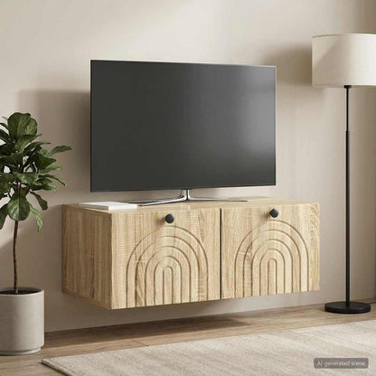 Wandmontierter TV-Schrank Sonoma-Eiche 78,5 x 41 x 30 cm