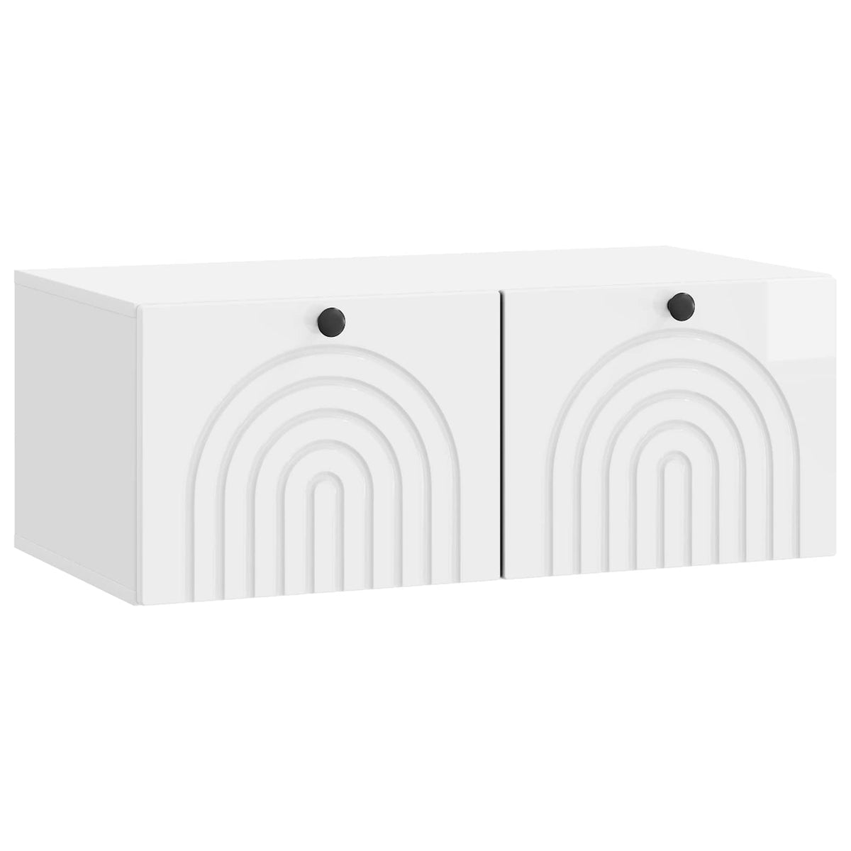 Wandmontierter TV-Schrank Hochglanz Weiß 78,5 x 41 x 30 cm