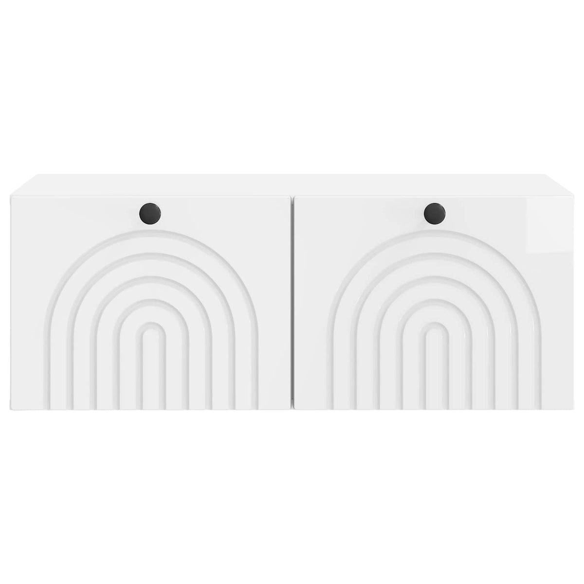 Wandmontierter TV-Schrank Hochglanz Weiß 78,5 x 41 x 30 cm