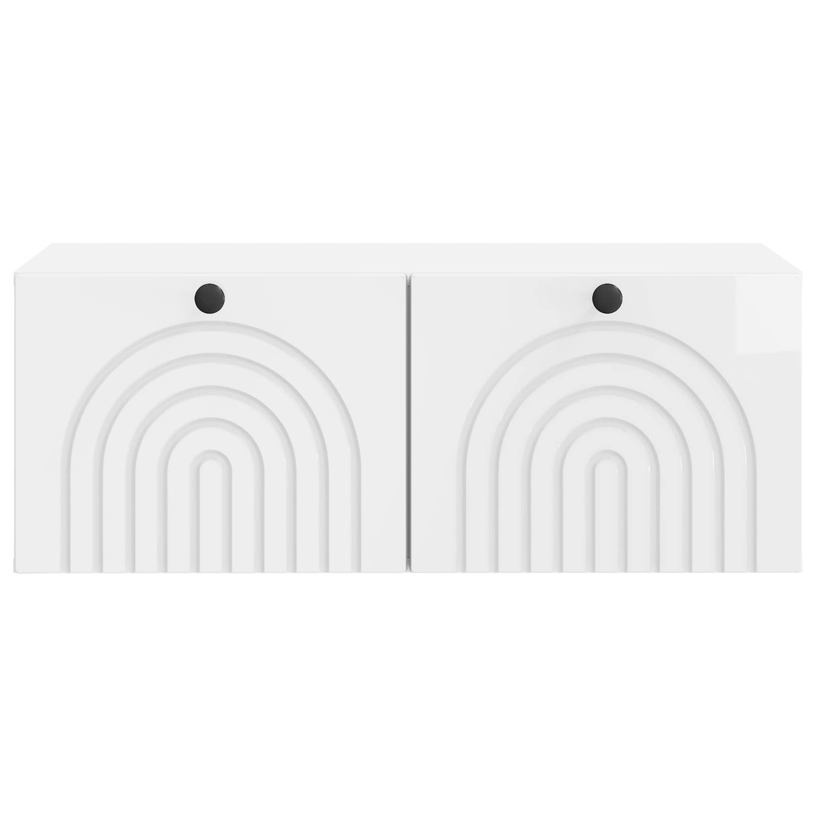 Wandmontierter TV-Schrank Hochglanz Weiß 78,5 x 41 x 30 cm