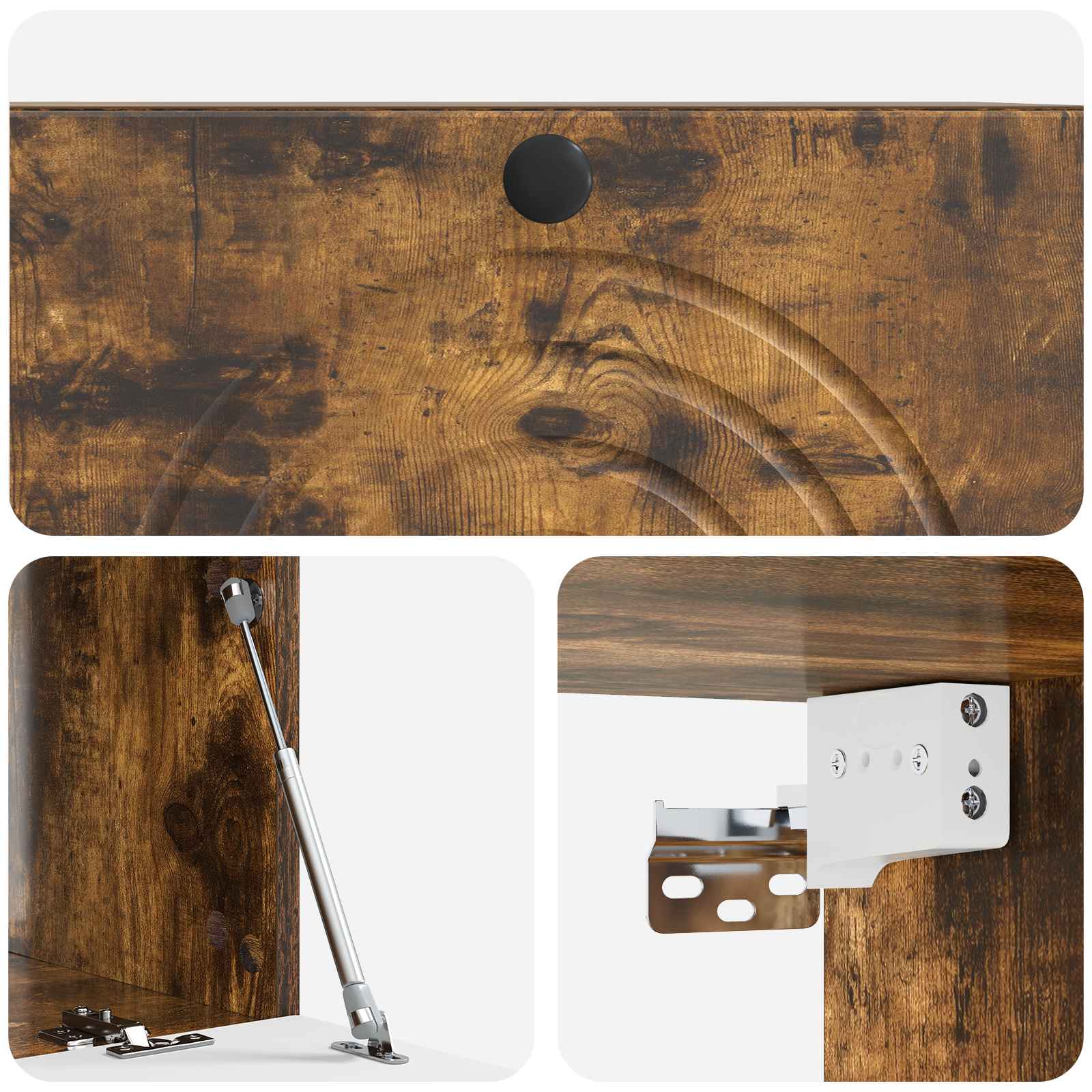 Wandmontierter TV-Schrank Geräucherte Eiche 78,5 x 41 x 30 cm