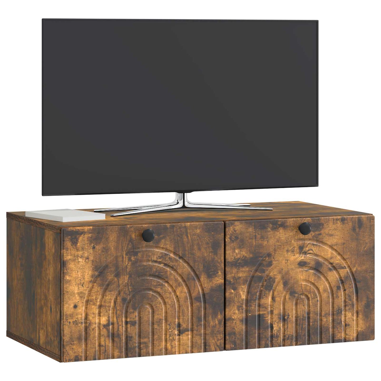 Wandmontierter TV-Schrank Geräucherte Eiche 78,5 x 41 x 30 cm