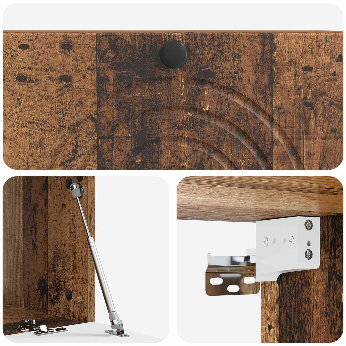 Wandmontierter TV-Schrank Altholz 78,5 x 41 x 30 cm
