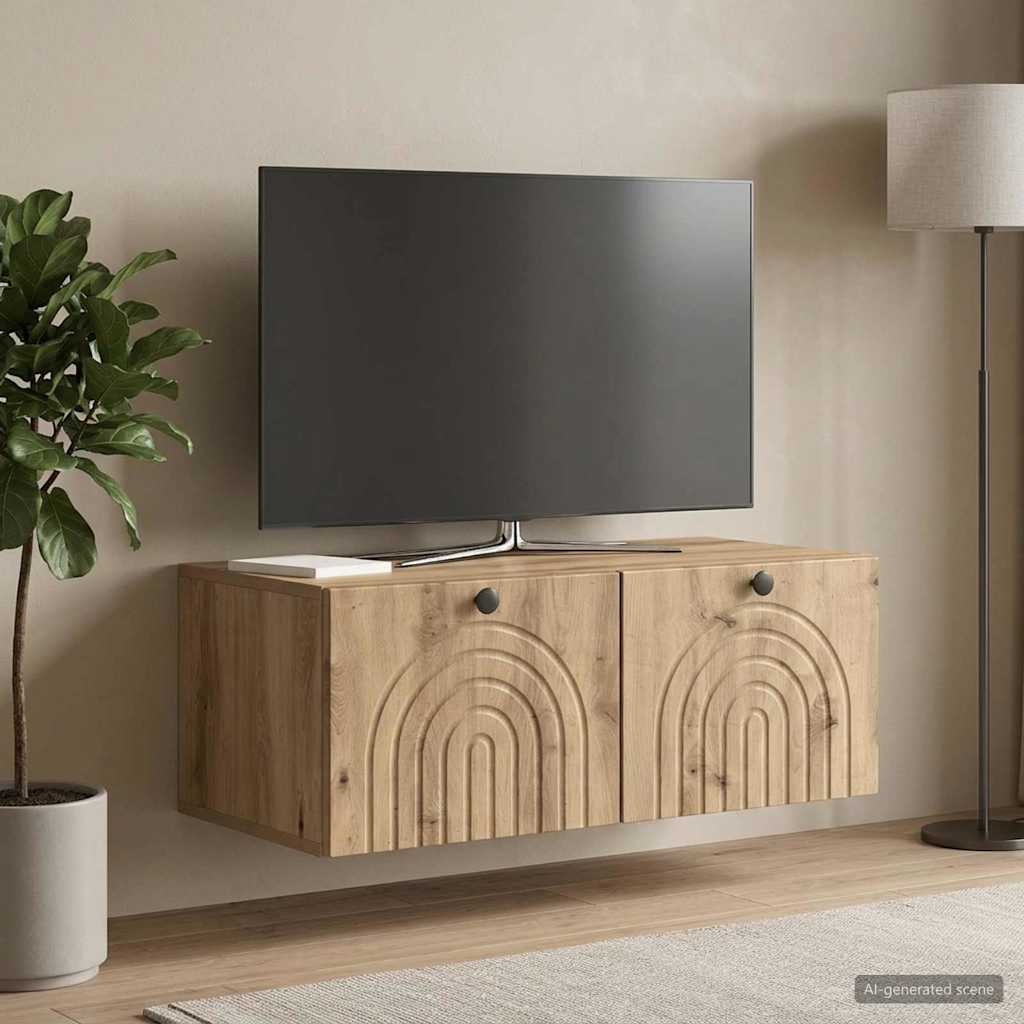 Wandmontierter TV-Schrank 78,5 x 41 x 30 cm Artisan-Eiche