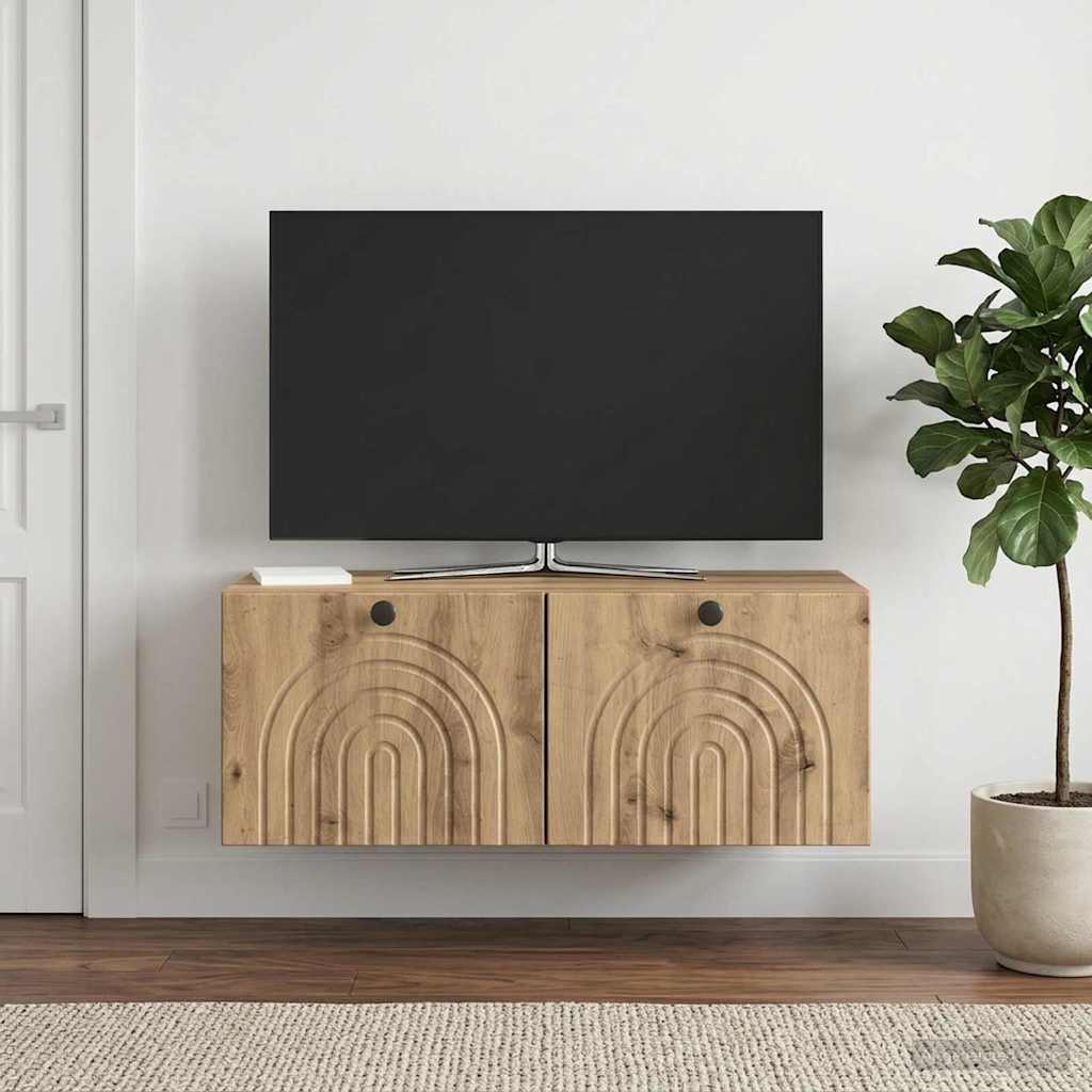 Wandmontierter TV-Schrank 78,5 x 41 x 30 cm Artisan-Eiche