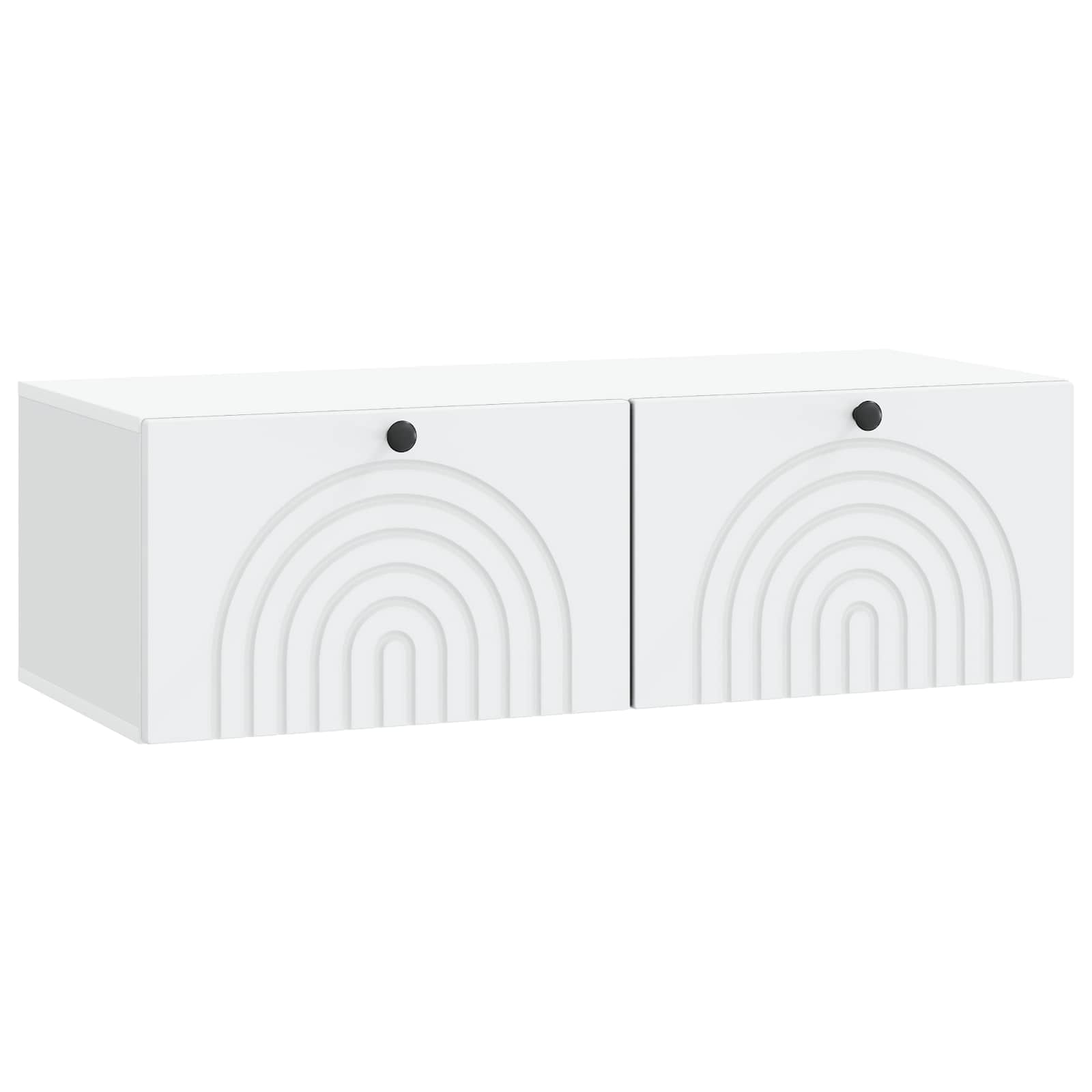 Wandmontierter TV-Schrank 99 x 41 x 30 cm Weiß Holzwerkstoff