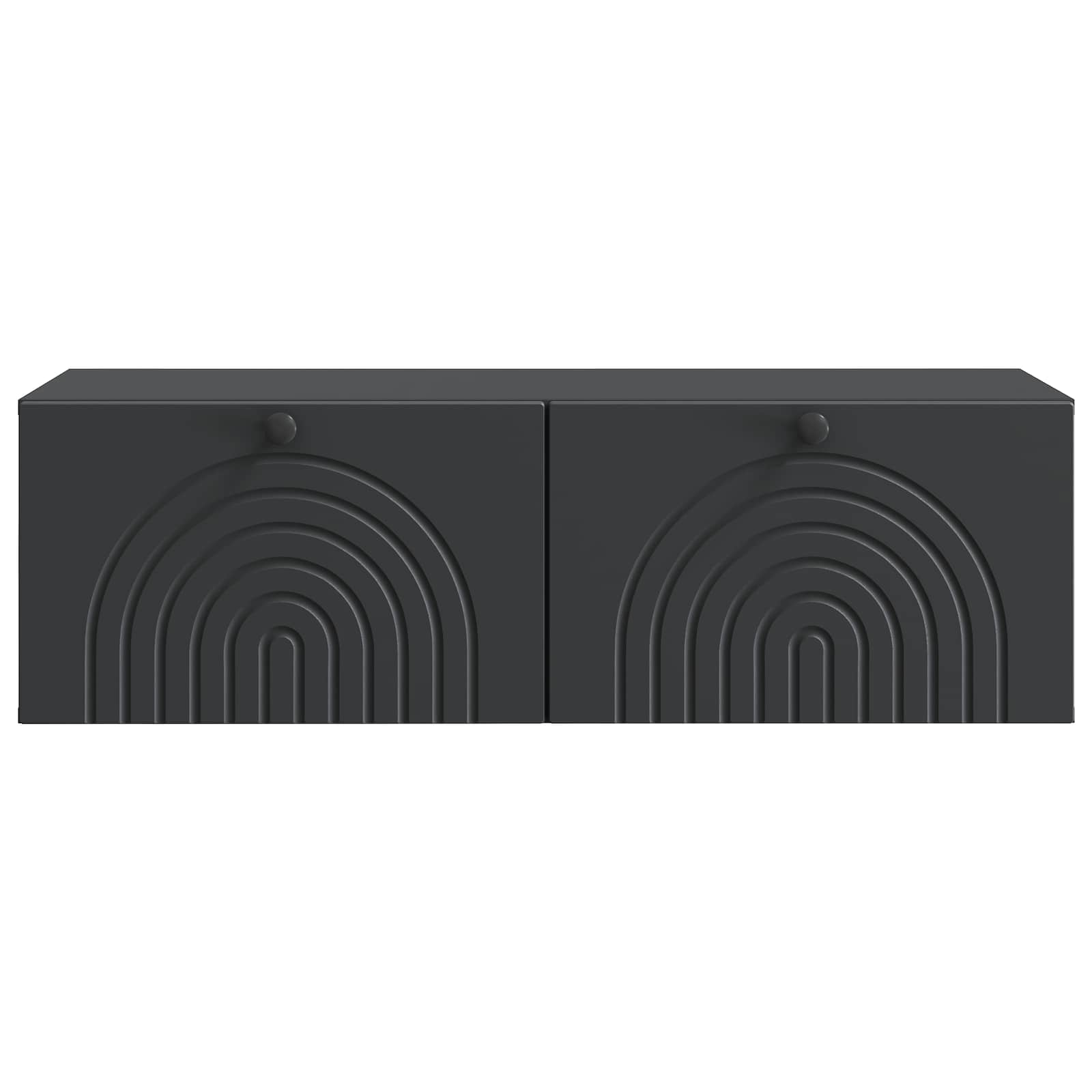 Wandmontierter TV-Schrank Schwarz 99 x 41 x 30 cm Holzwerkstoff