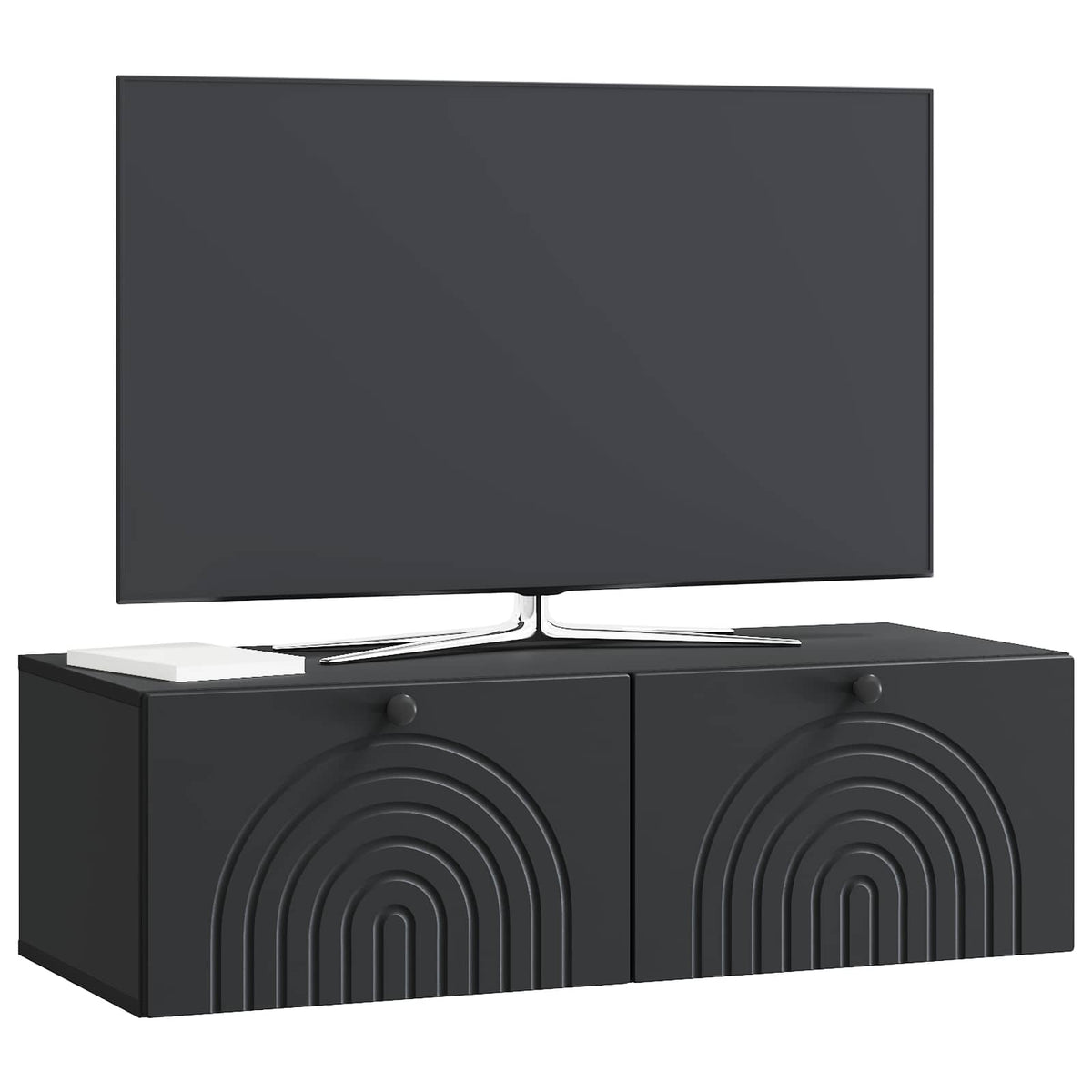 Wandmontierter TV-Schrank Schwarz 99 x 41 x 30 cm Holzwerkstoff
