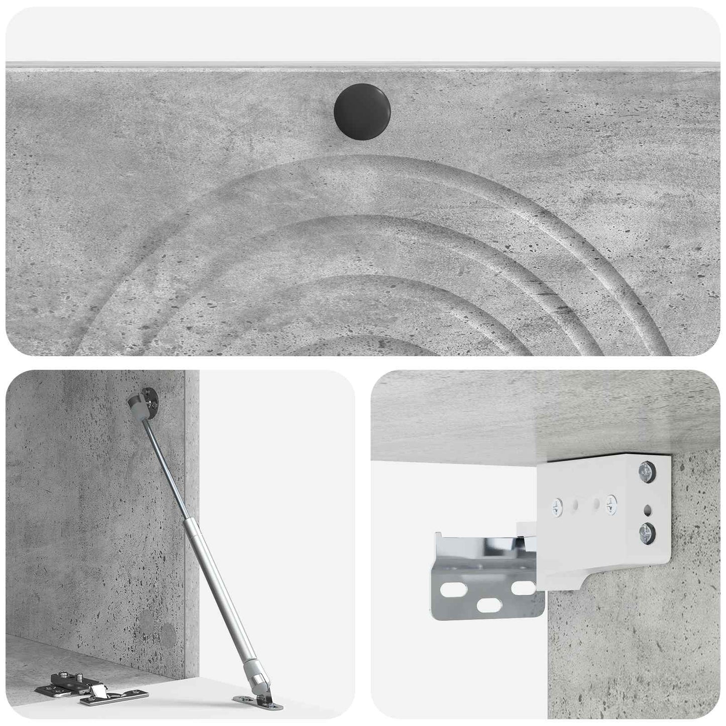 Wandmontierter TV-Schrank Betongrau 99 x 41 x 30 cm