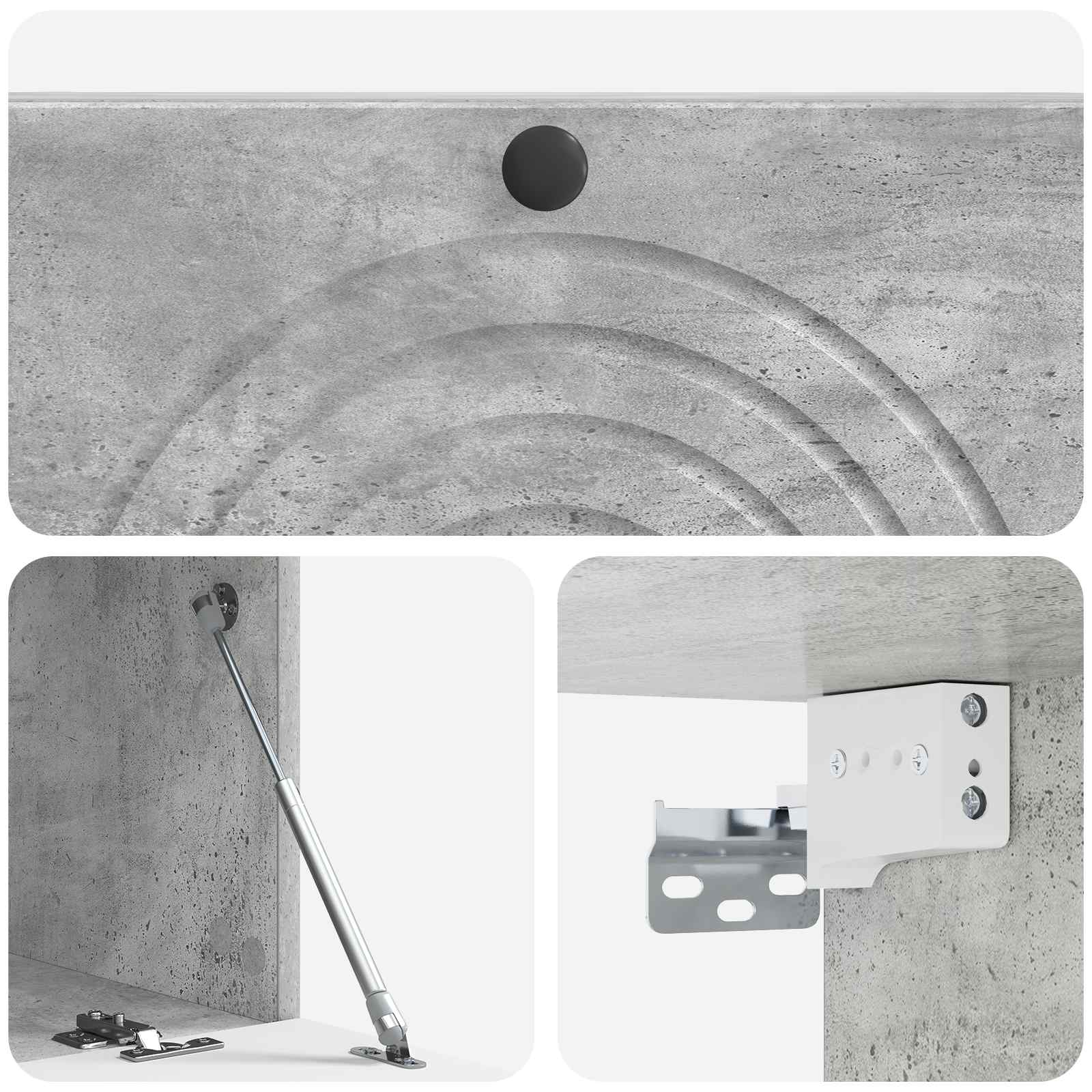 Wandmontierter TV-Schrank Betongrau 99 x 41 x 30 cm