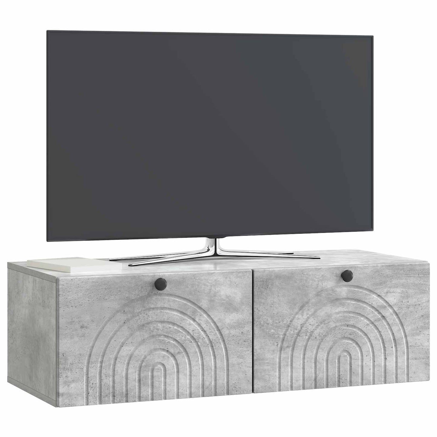 Wandmontierter TV-Schrank Betongrau 99 x 41 x 30 cm