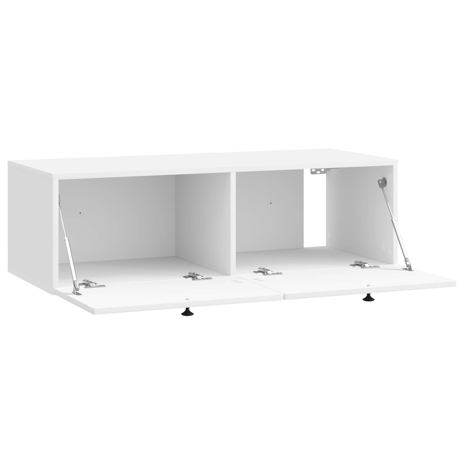 Wandmontierter TV-Schrank Hochglanz Weiß 98 x 41 x 30 cm