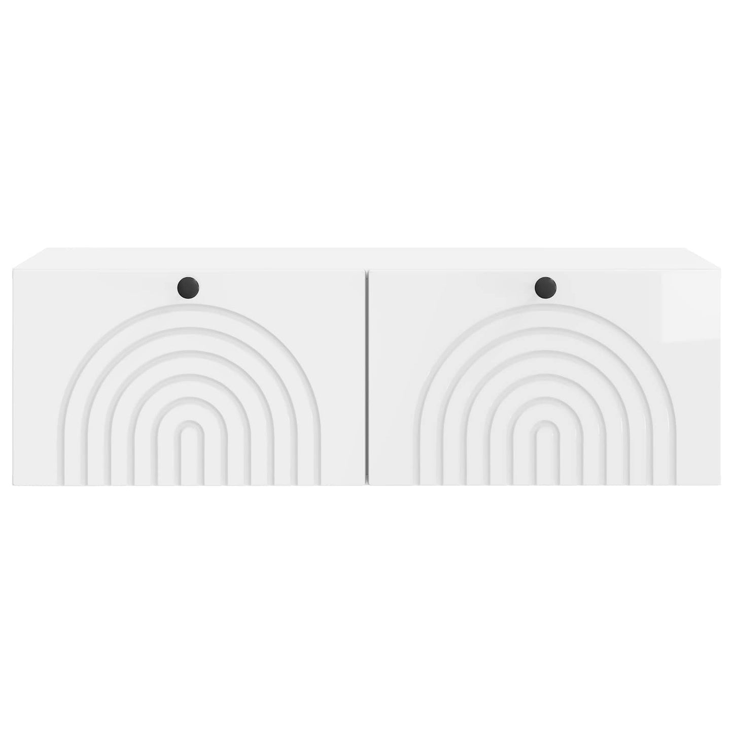 Wandmontierter TV-Schrank Hochglanz Weiß 98 x 41 x 30 cm