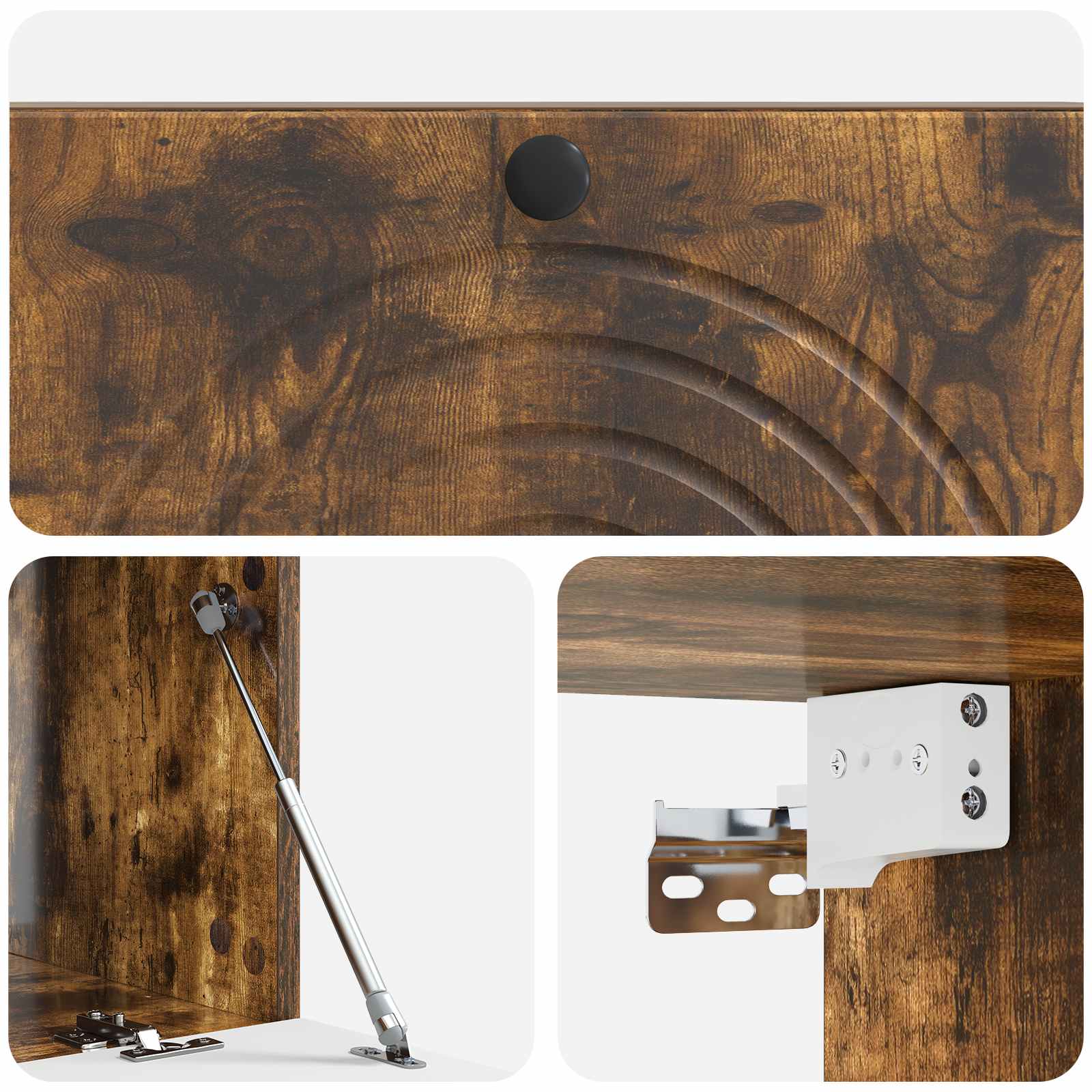 Wandmontierter TV-Schrank Geräucherte Eiche 99 x 41 x 30 cm