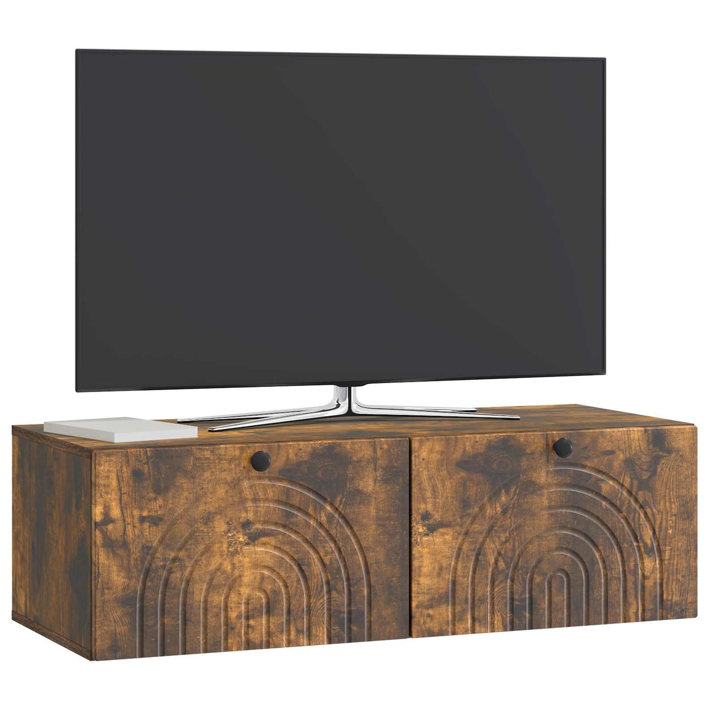 Wandmontierter TV-Schrank Geräucherte Eiche 99 x 41 x 30 cm