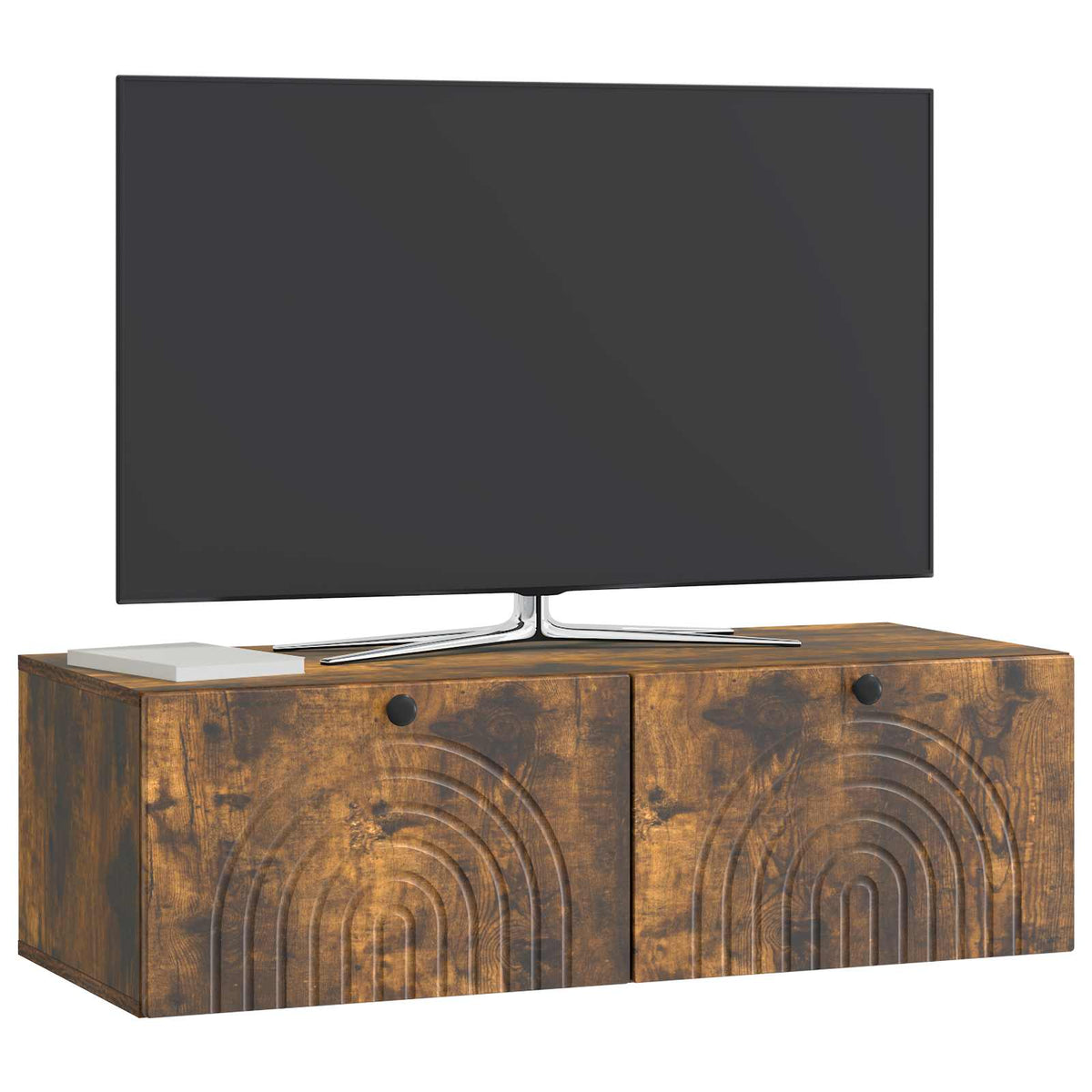 Wandmontierter TV-Schrank Geräucherte Eiche 99 x 41 x 30 cm