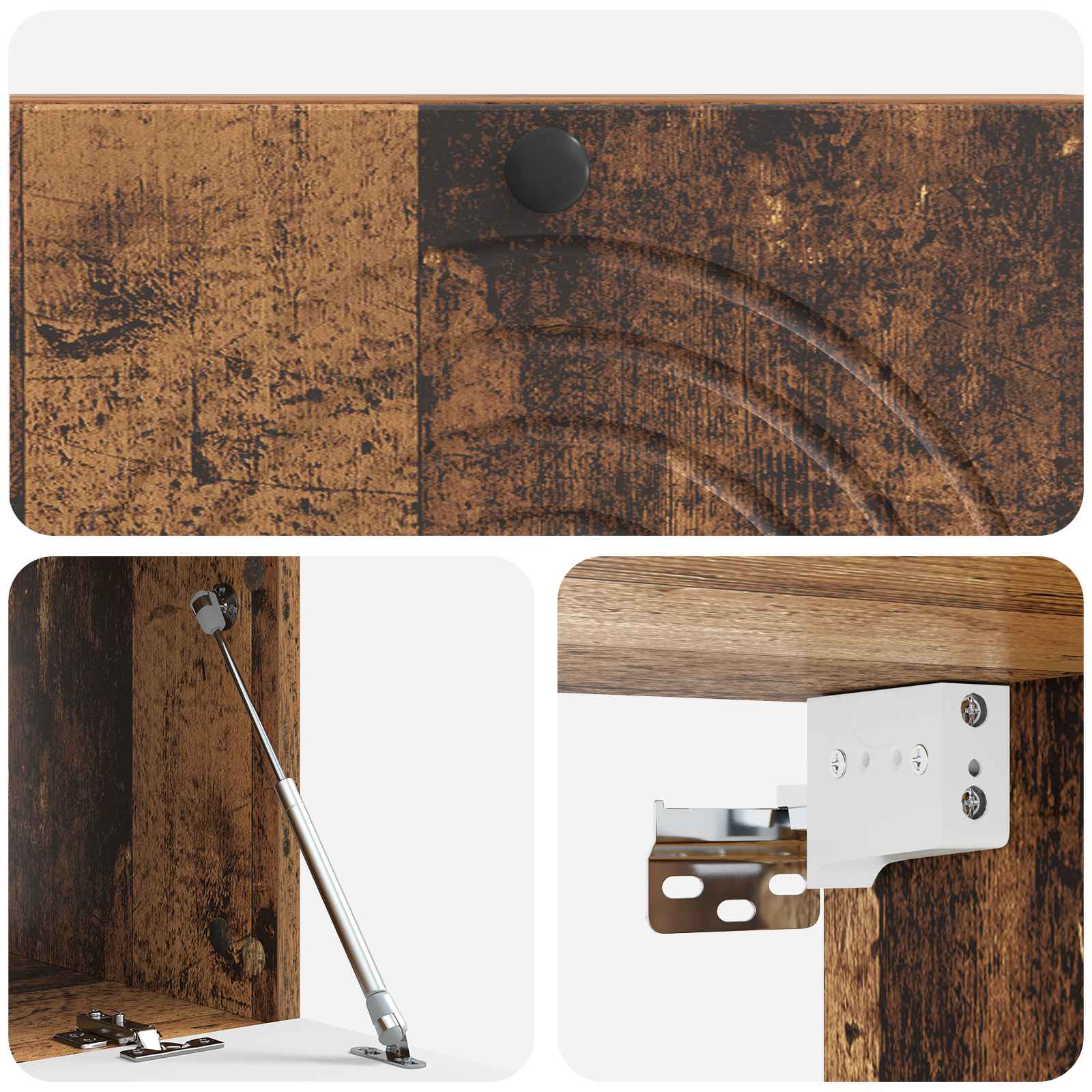 Wandmontierter TV-Schrank Altholz 99 x 41 x 30 cm Holzwerkstoff