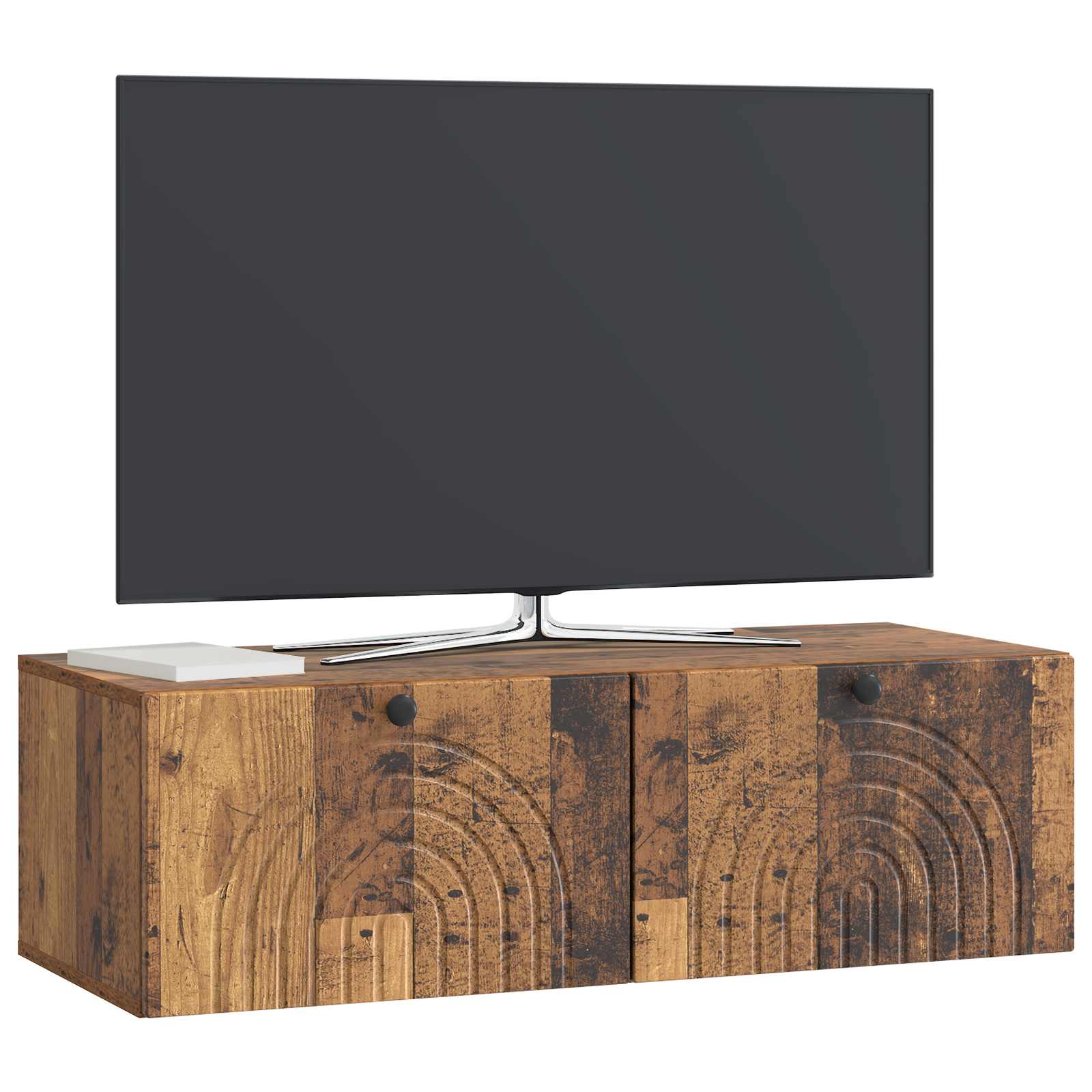 Wandmontierter TV-Schrank Altholz 99 x 41 x 30 cm Holzwerkstoff