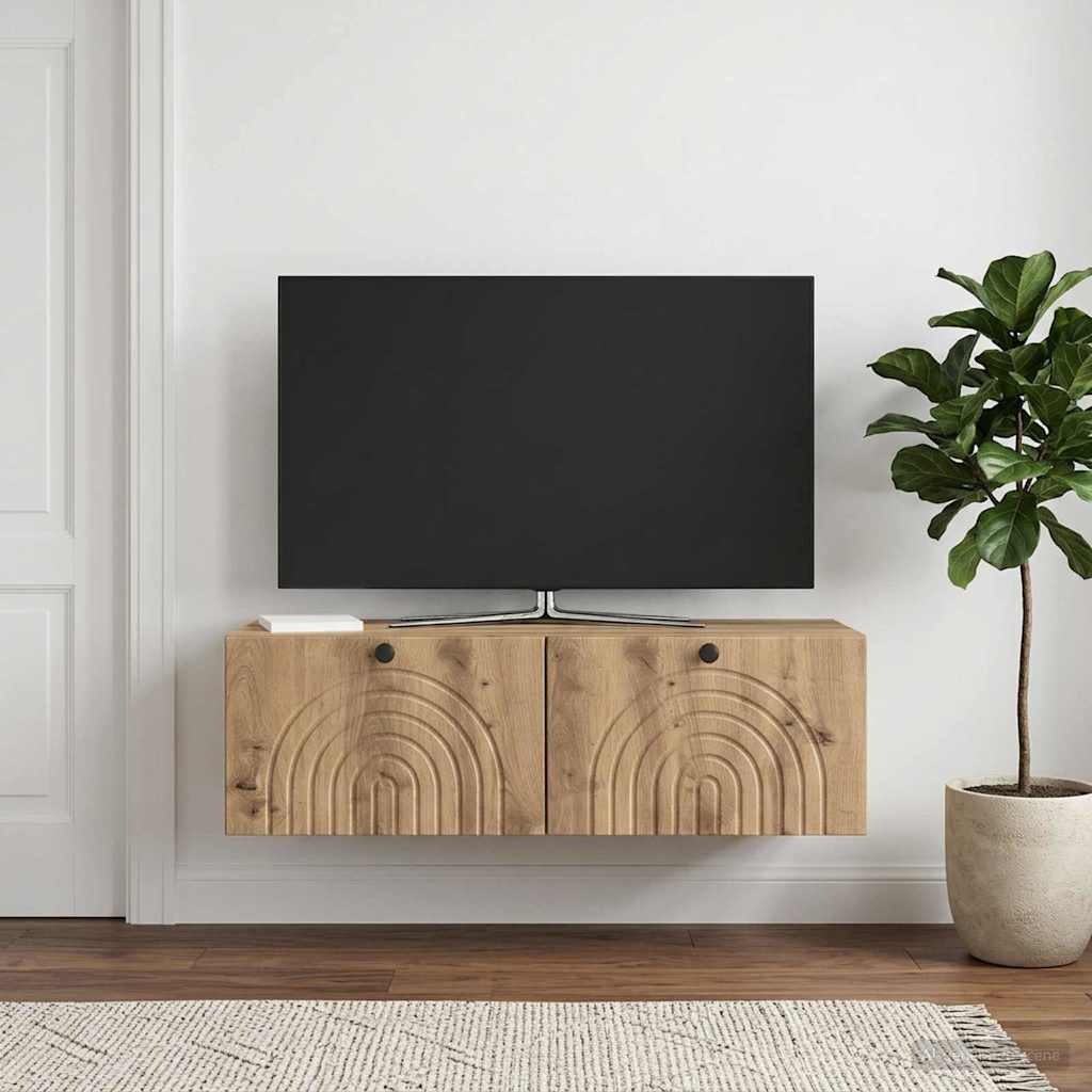 Wandmontierter TV-Schrank 99 x 41 x 30 cm Artisan-Eiche