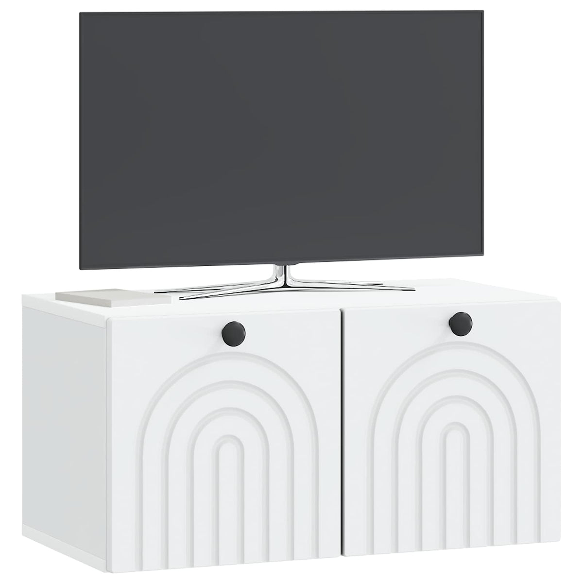 Wandmontierter TV-Schrank Weiß 59,5 x 31 x 30 cm Holzwerkstoff