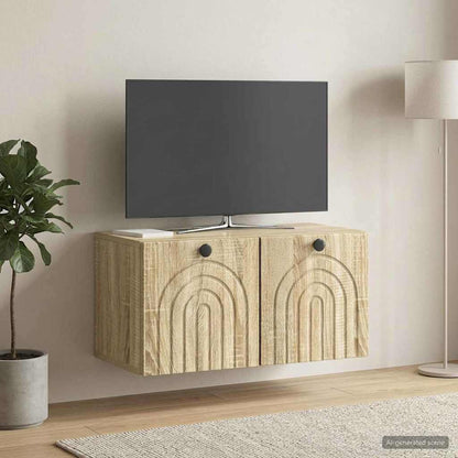 Wandmontierter TV-Schrank Sonoma-Eiche 59,5 x 31 x 30 cm