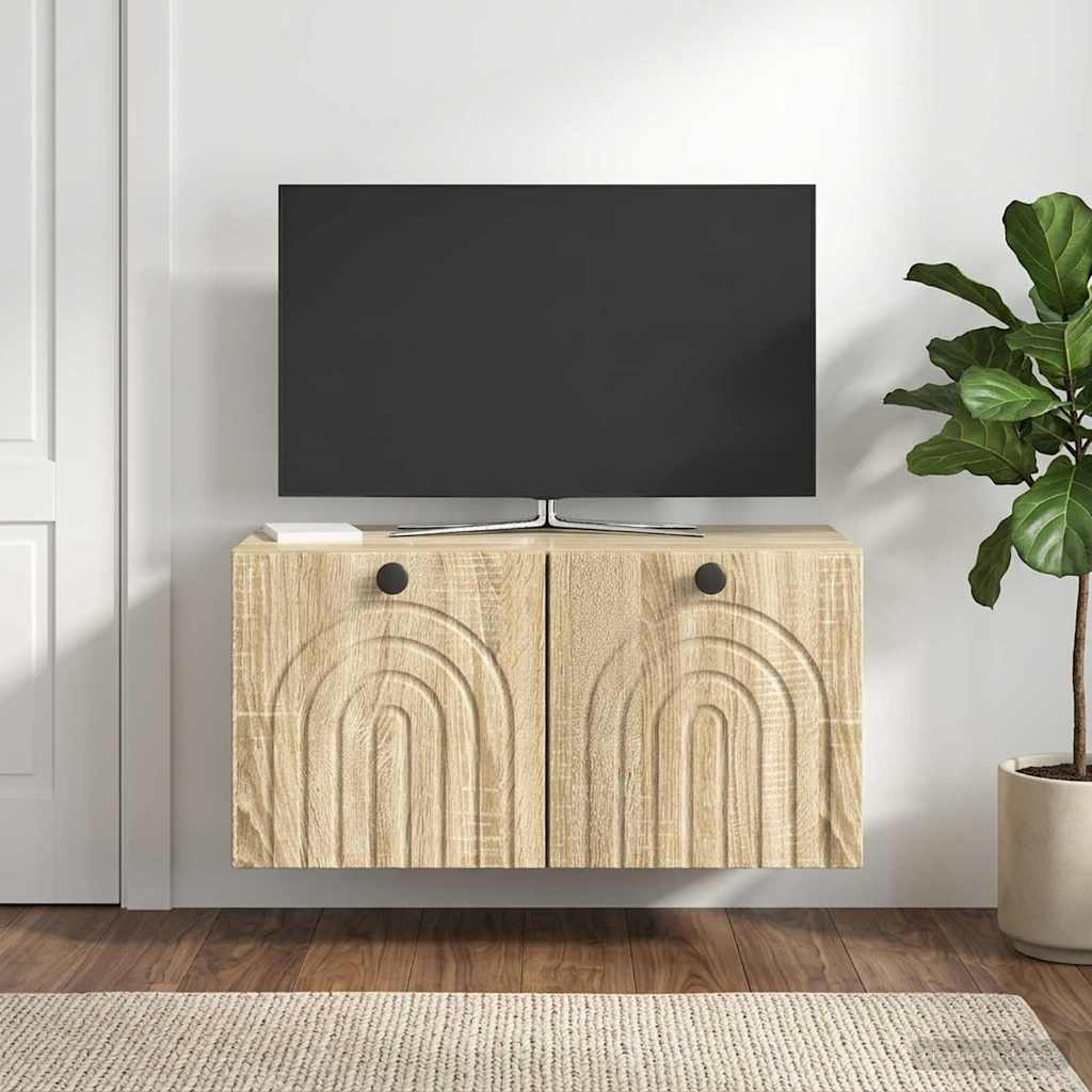 Wandmontierter TV-Schrank Sonoma-Eiche 59,5 x 31 x 30 cm