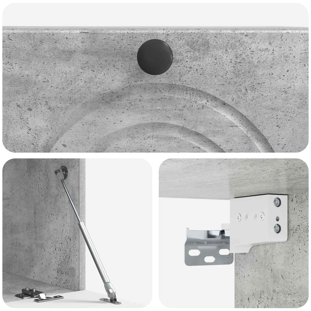 Wandmontierter TV-Schrank Betongrau 59,5 x 31 x 30 cm