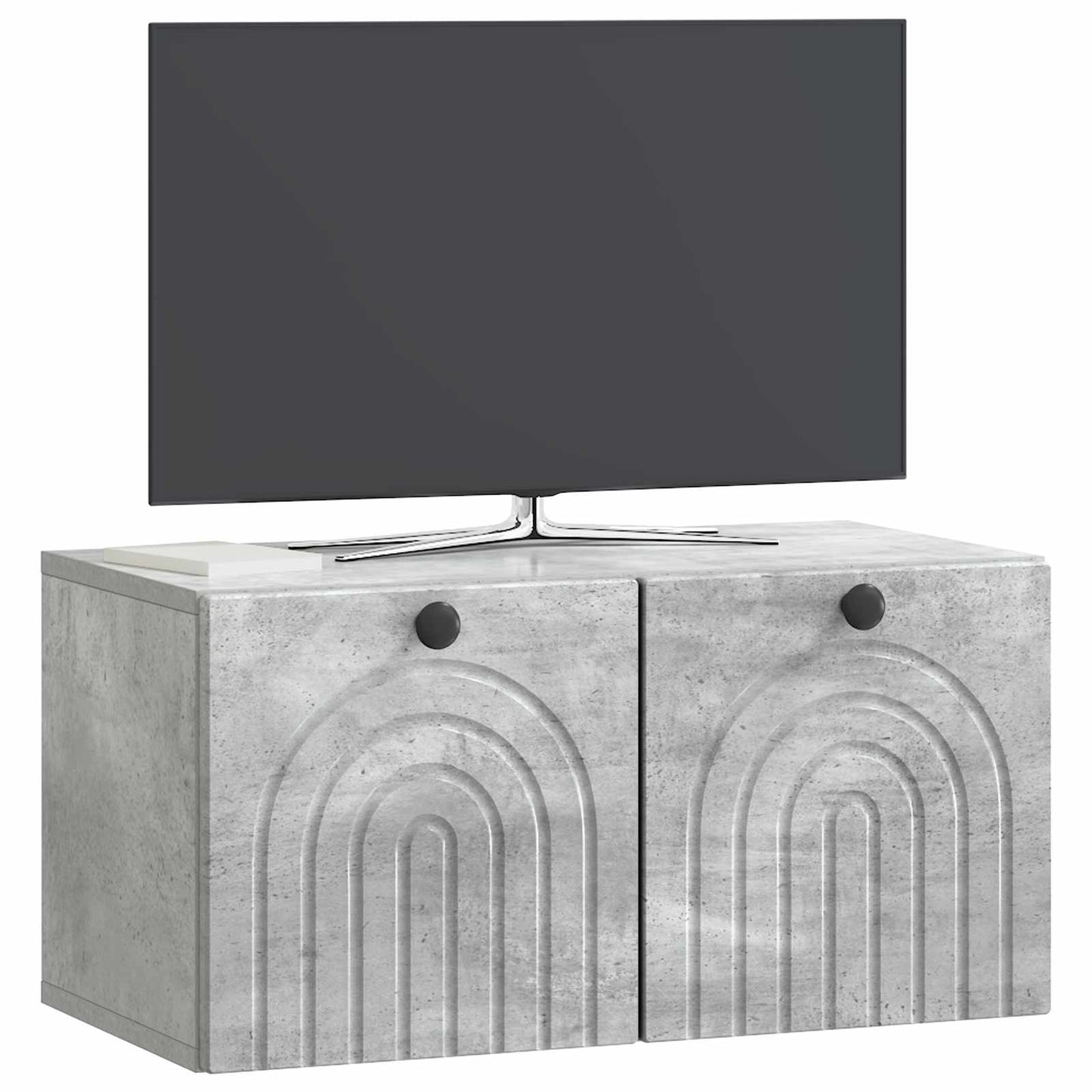 Wandmontierter TV-Schrank Betongrau 59,5 x 31 x 30 cm