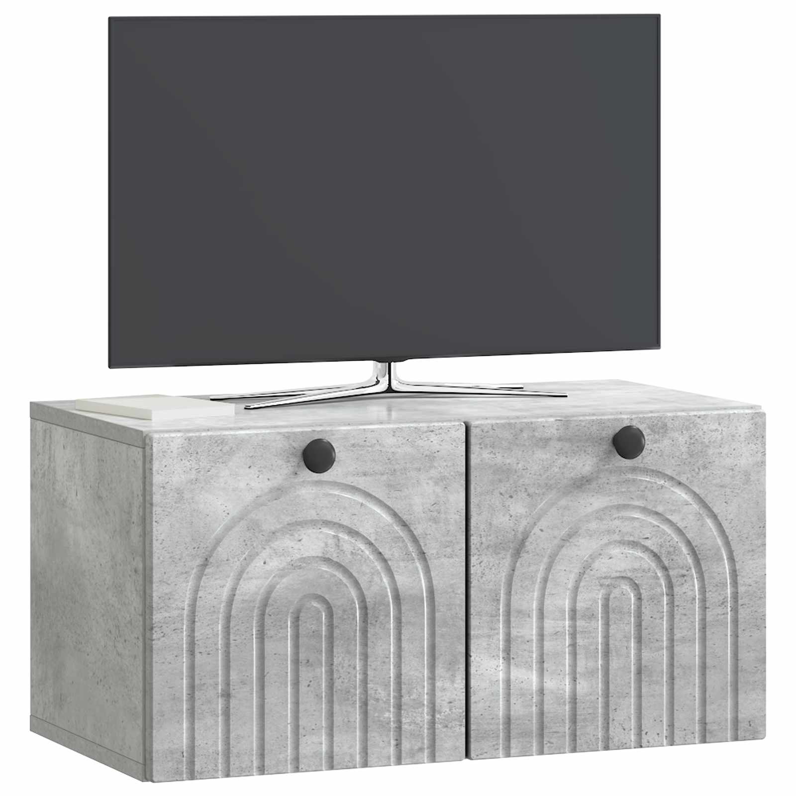 Wandmontierter TV-Schrank Betongrau 59,5 x 31 x 30 cm