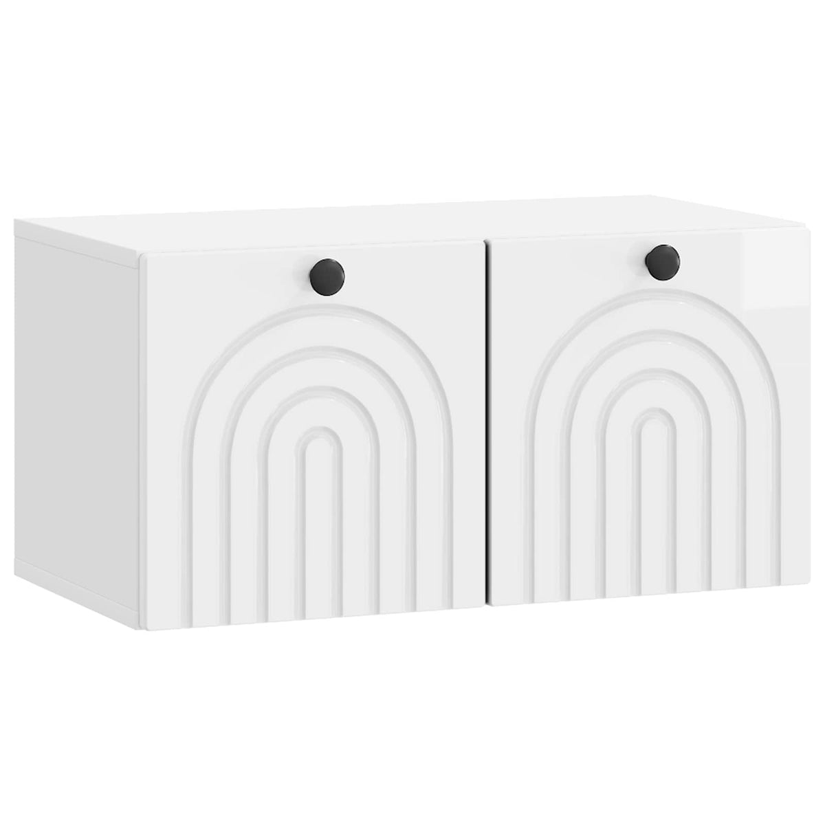 Wandmontierter TV-Schrank Hochglanz Weiß 59,5 x 31 x 30 cm