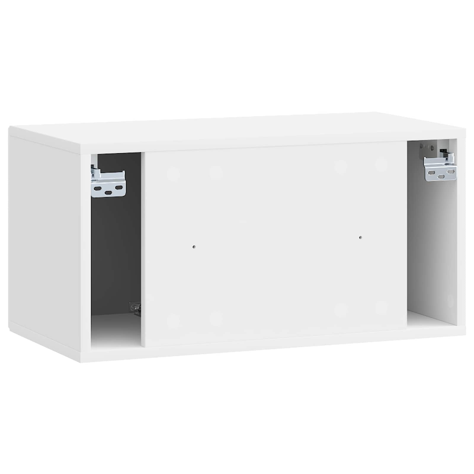 Wandmontierter TV-Schrank Hochglanz Weiß 59,5 x 31 x 30 cm