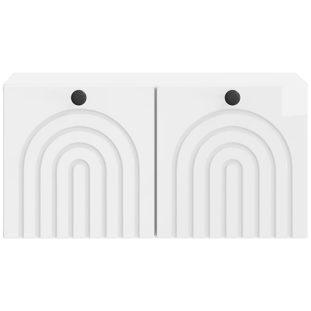 Wandmontierter TV-Schrank Hochglanz Weiß 59,5 x 31 x 30 cm