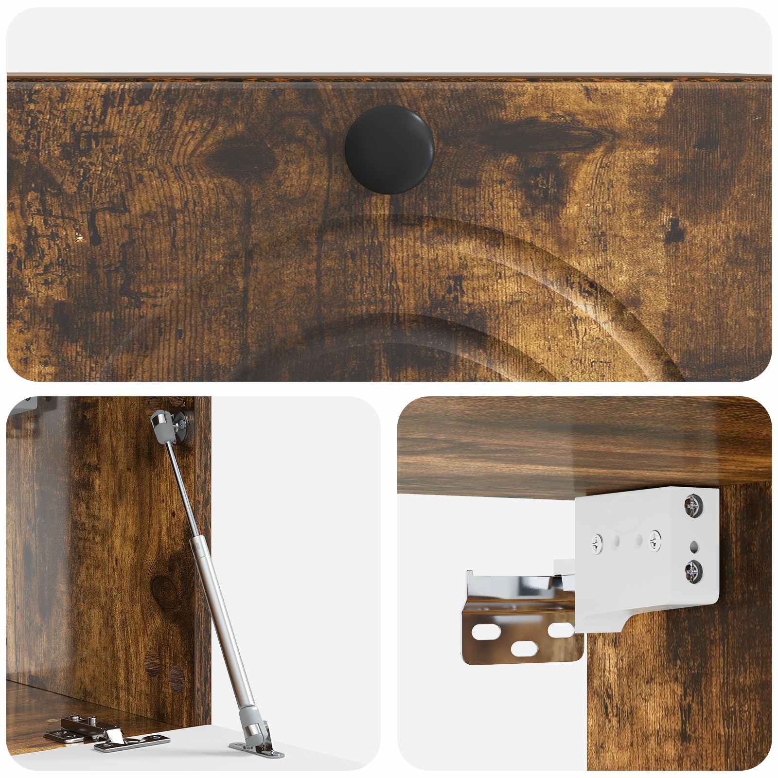 Wandmontierter TV-Schrank Geräucherte Eiche 59,5 x 31 x 30 cm