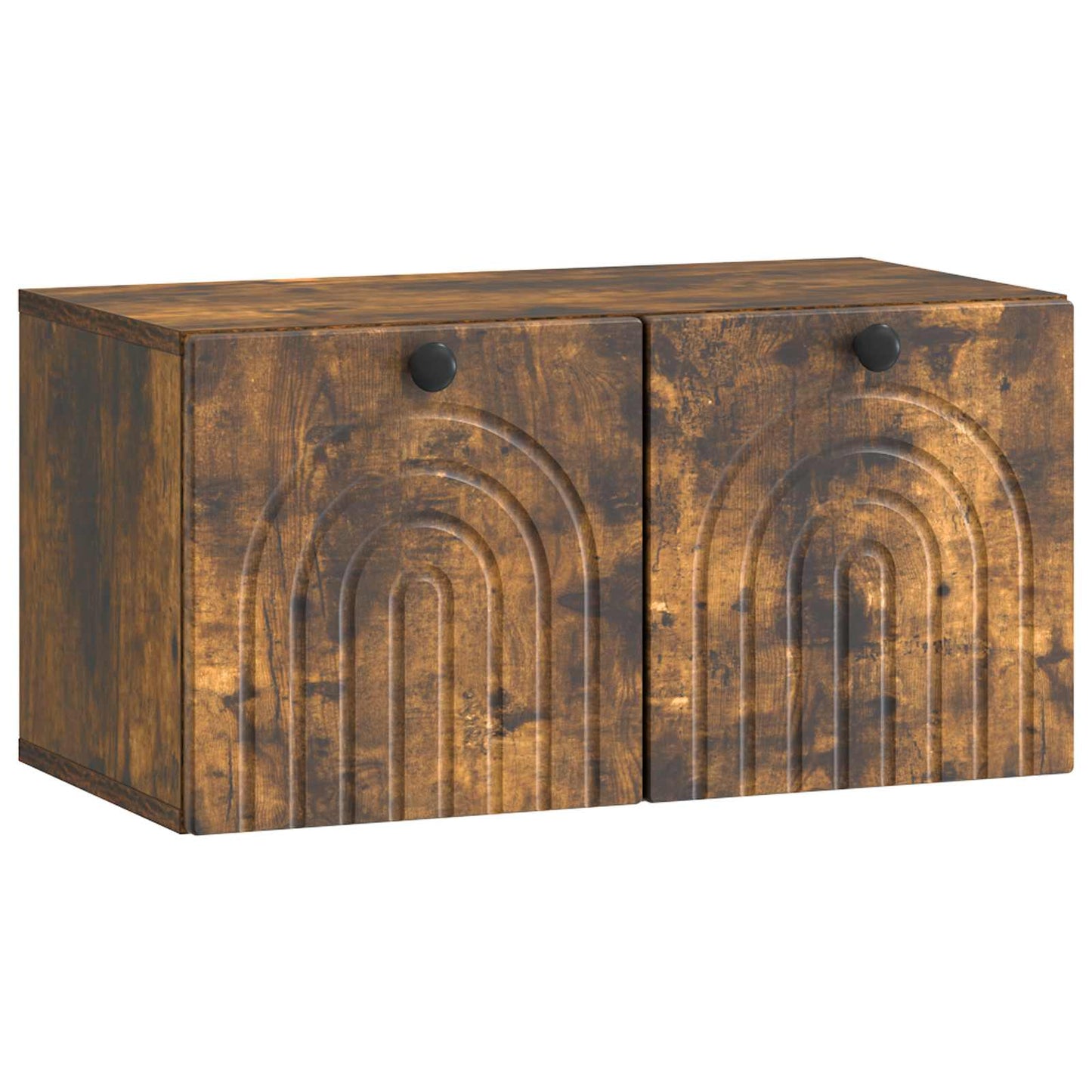 Wandmontierter TV-Schrank Geräucherte Eiche 59,5 x 31 x 30 cm