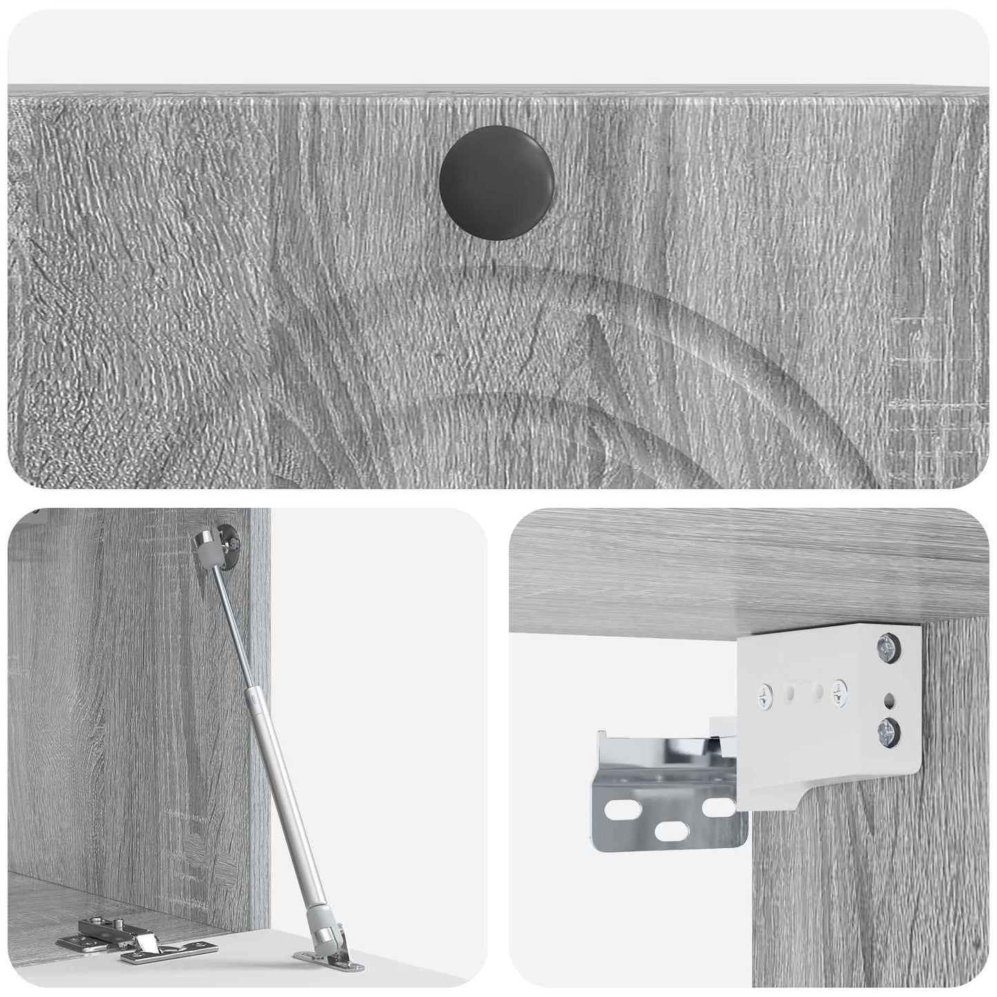 Wandmontierter TV-Schrank Graues Sonoma 59,5 x 31 x 30 cm